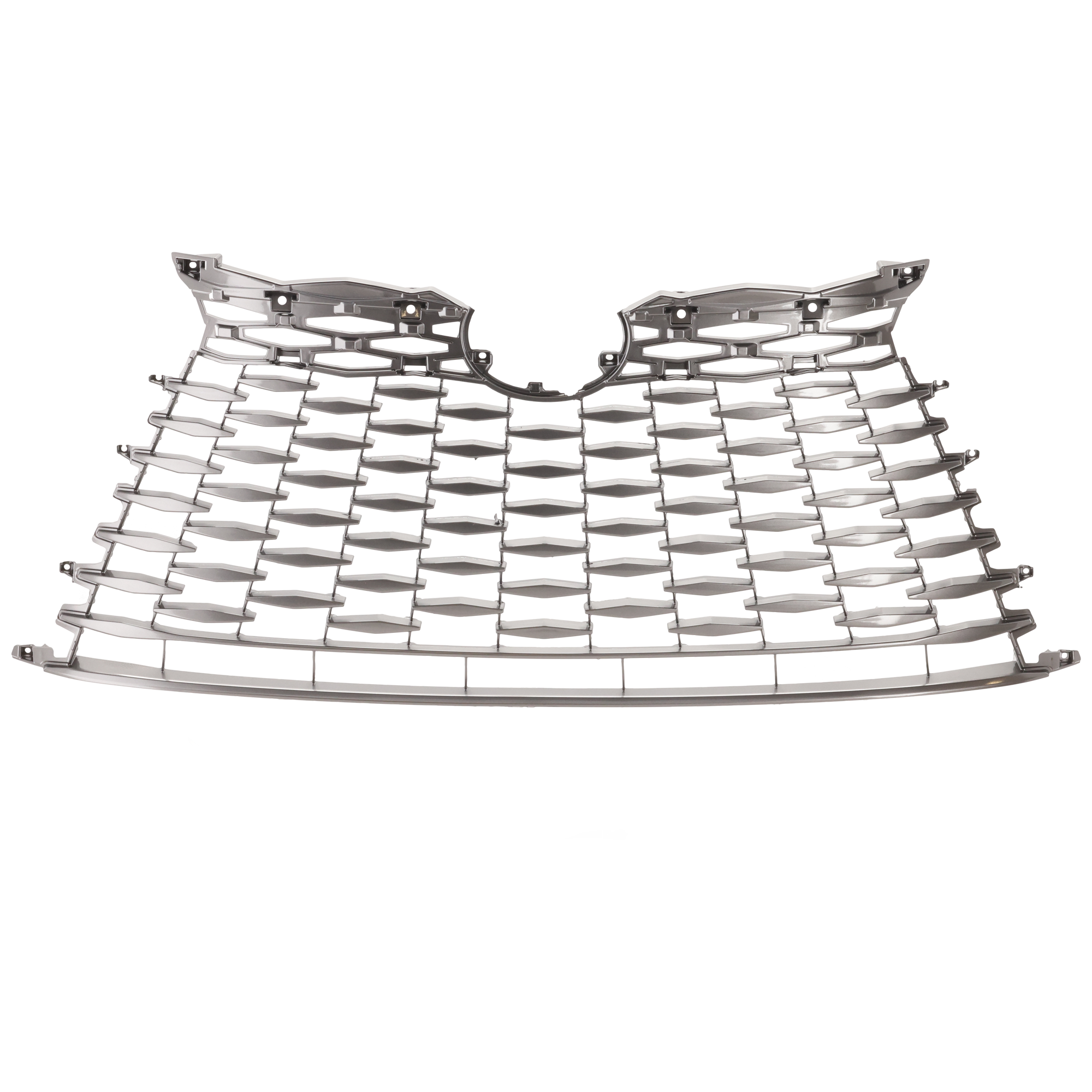 AM RX350 RX350H 23-23 GRILLE Painted Silver Gray RX350 w o F Sport Package North America Built Vehicle w o Parking Aid Sensor Holes CAPA SKU GL07010099Q Partslink LX1200222C OEM 531010E551