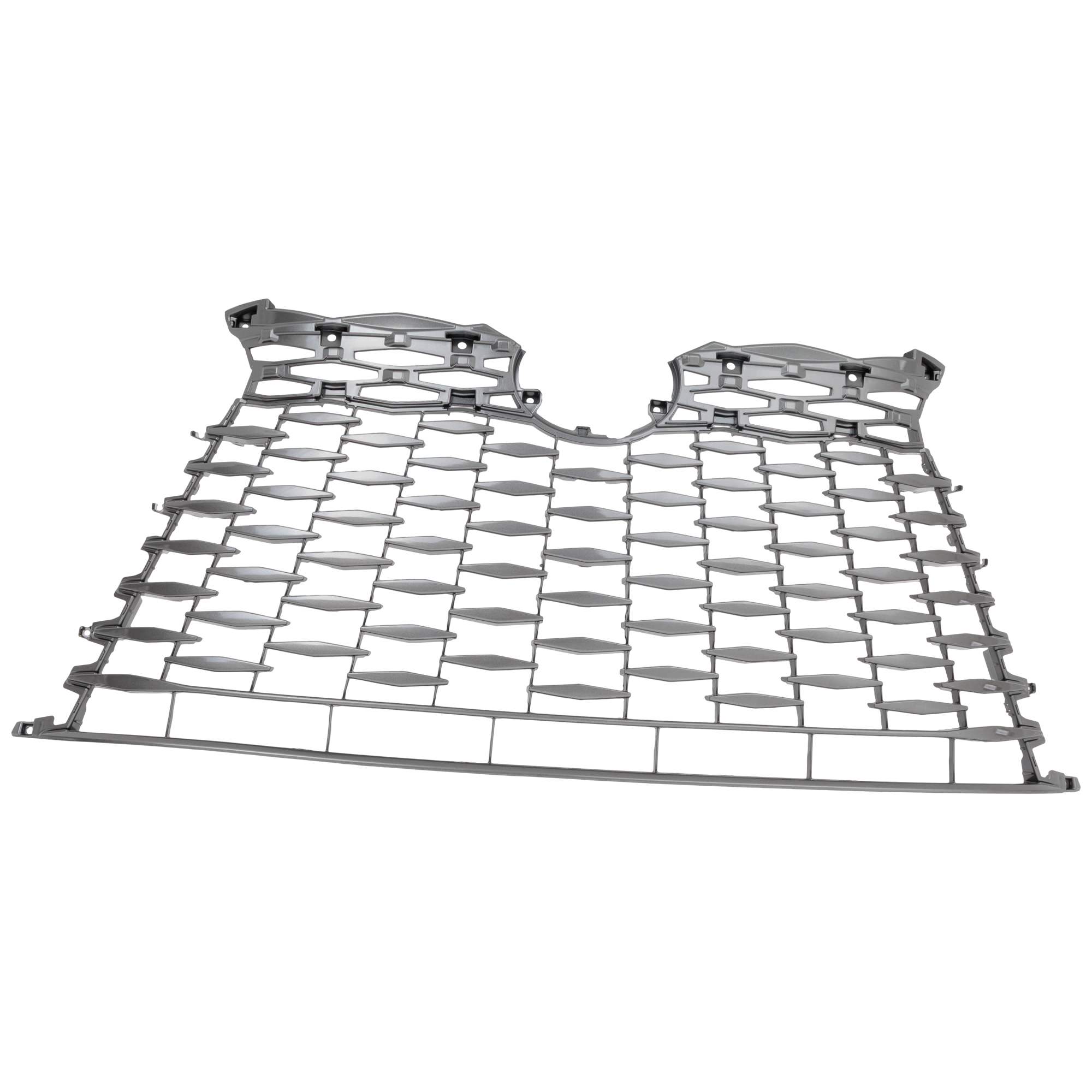 AM RX350 RX350H 23-23 GRILLE Painted Silver Gray RX350 w o F Sport Package North America Built Vehicle w Parking Aid Sensor Holes w o Front View Camera Holes CAPA SKU GL07010100Q Partslink LX1200223C OEM 531010E561