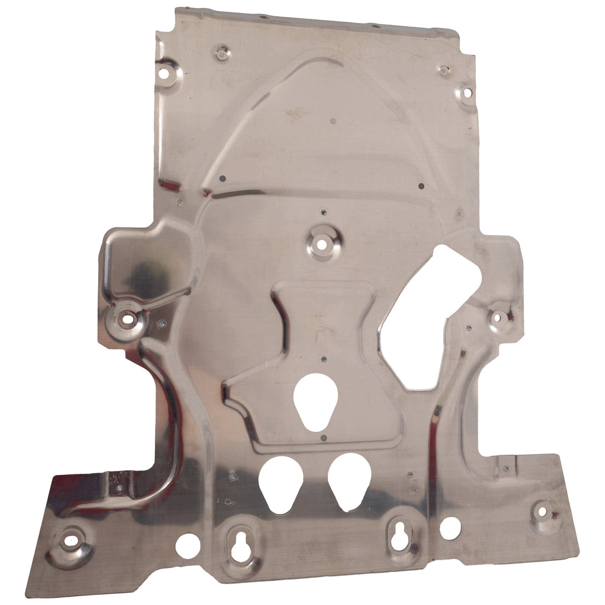 AM DEFENDER 110-20-25 DEFENDER 130-23-25 ENGINE SPLASH SHIELD Center Aluminum Steel Pressed w o Insulation Foam SKU GL31010049 Partslink RO1228101 OEM LR146252 LR130121