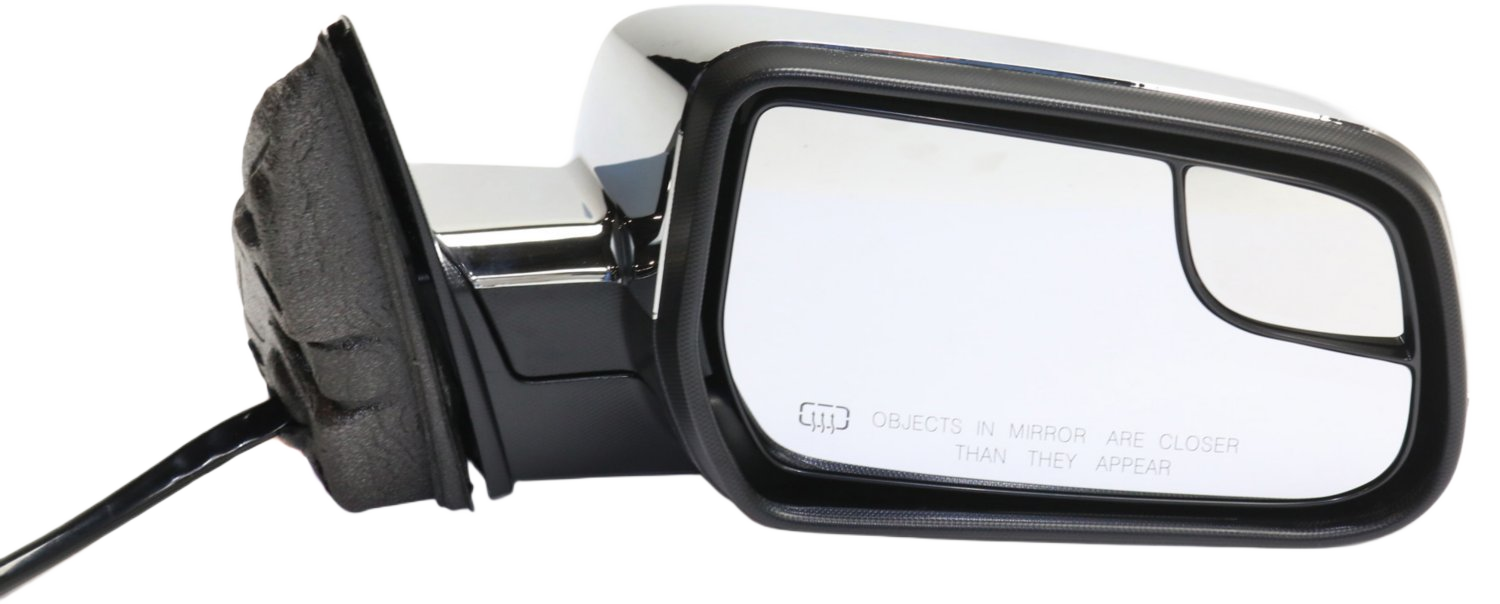 AM EQUINOX TERRAIN 10-17 MIRROR RH Power Heated Manual Folding Chrome w Blind Spot Glass and Memory No Auto dimming and Signal Light SKU GM104ER Partslink GM1321456 OEM 22818268