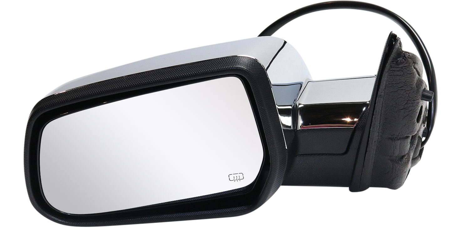AM EQUINOX TERRAIN 15-17 MIRROR LH Power Manual Folding Heated Chrome No Auto dimming BSD Memory and Signal Light Equinox LT Model SKU GM110CL Partslink GM1320476 OEM 23467320
