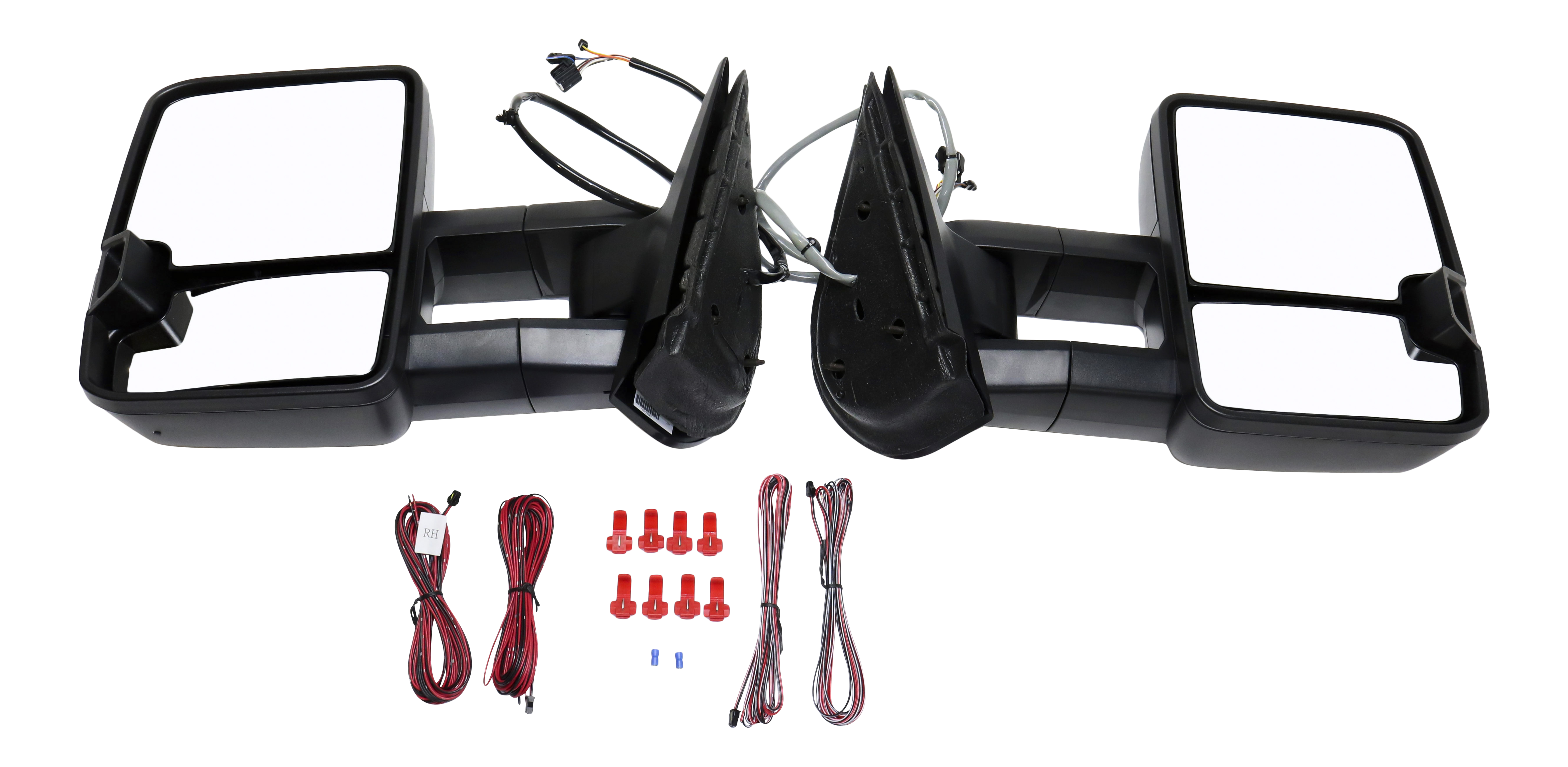 AM SILVERADO 07-13 SUBURBAN 07-14 TOWING MIRROR RH AND LH Power Manual Folding Heated Textured w Signal Light SKU GM112ERL S OEM 25838267 PFM 25815978 PFM