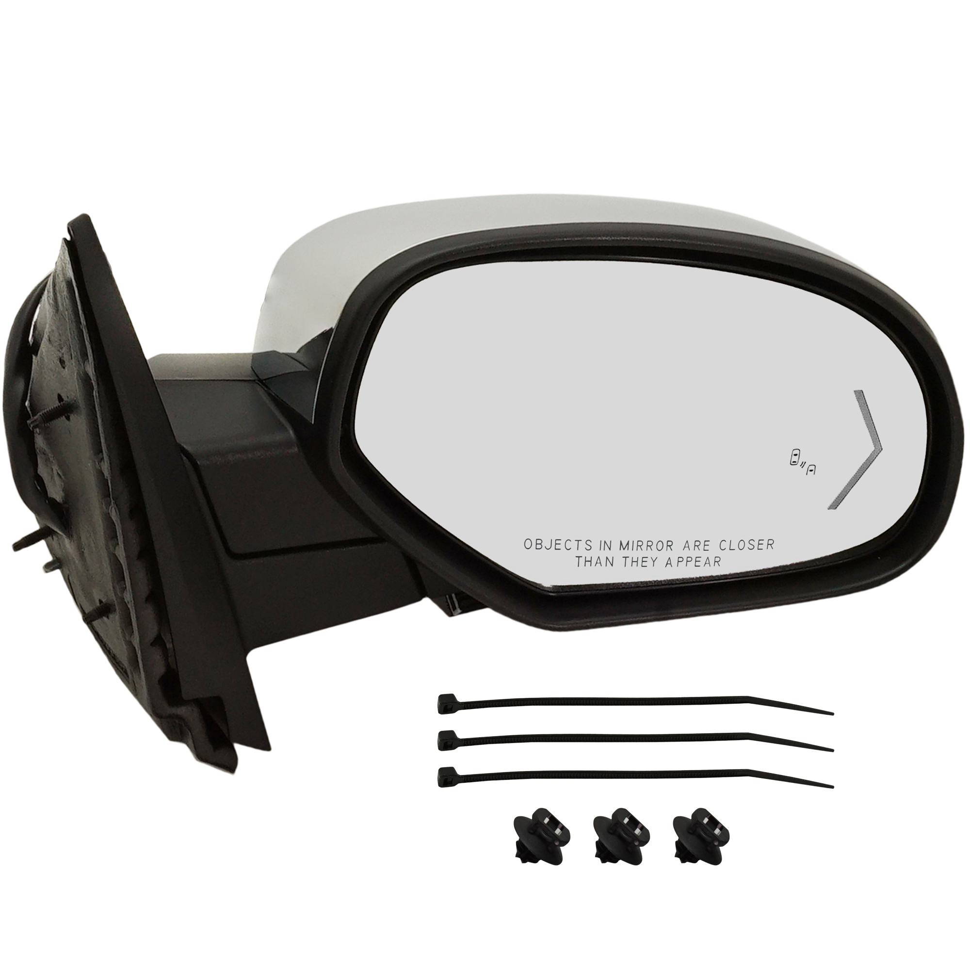 AM SUBURBAN TAHOE 07-14 MIRROR RH Power Power Folding Heated Chrome w BSD Memory and Signal Light SKU GM147CR S Partslink GM1321525 OEM 20843106