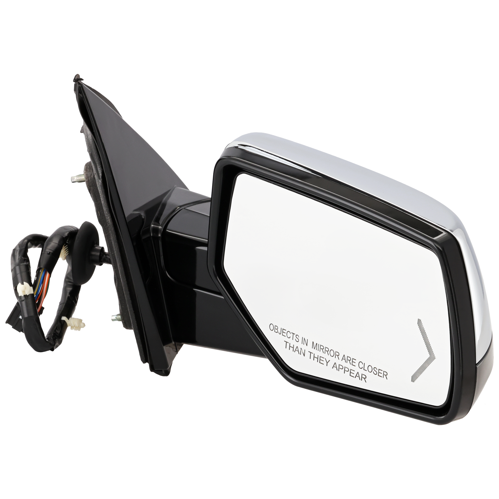 AM SUBURBAN YUKON 15-20 MIRROR RH Power Heated Power Folding Chrome w Memory Puddle Light Signal Light No Auto dimming BSD SKU GM174CR S OEM 23464430 PFM 22889516