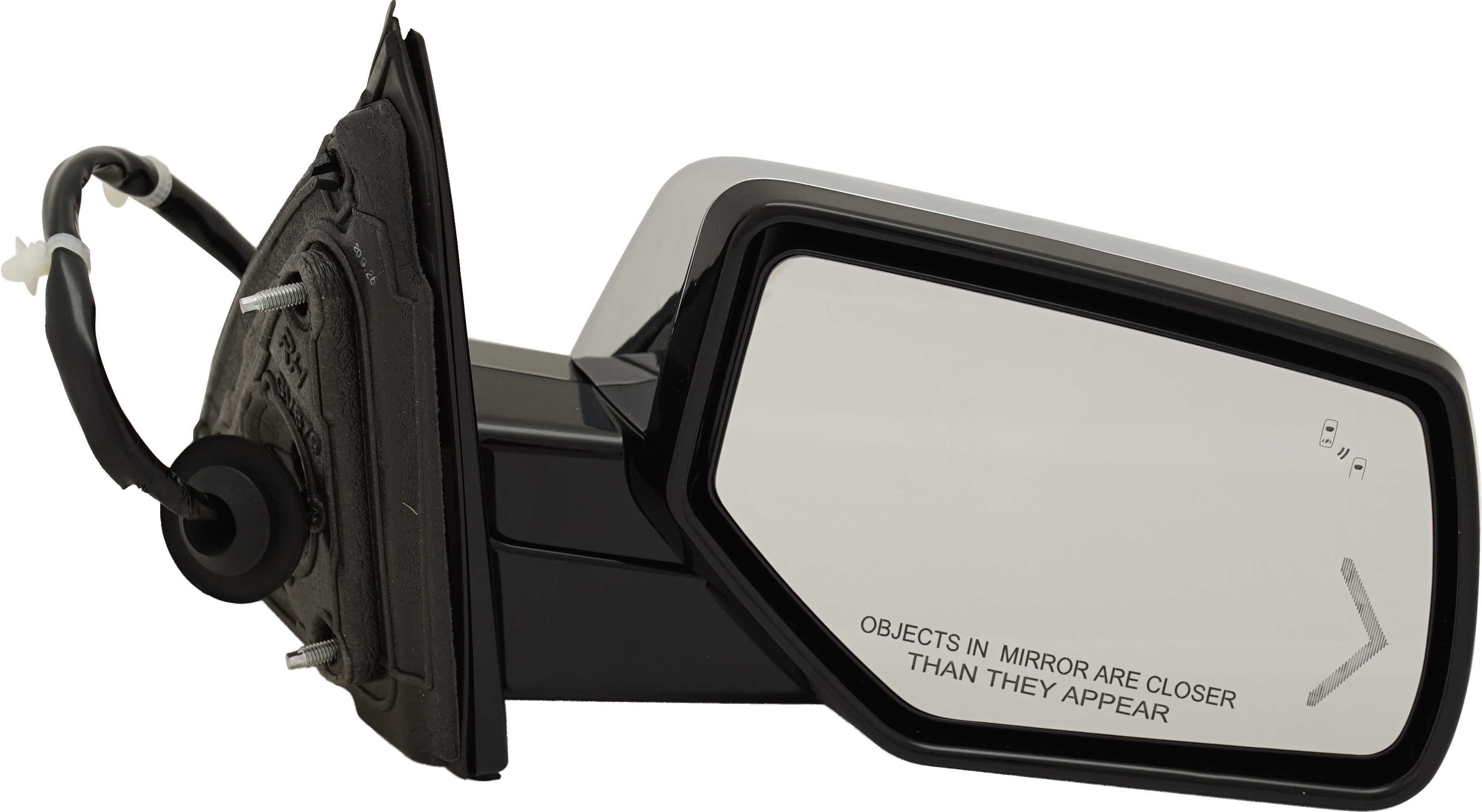 AM SUBURBAN YUKON 15-20 MIRROR RH Power Heated Power Folding Chrome w BSD Signal Light No Auto dimming SKU GM177CR S OEM 23464427 PFM 22889516