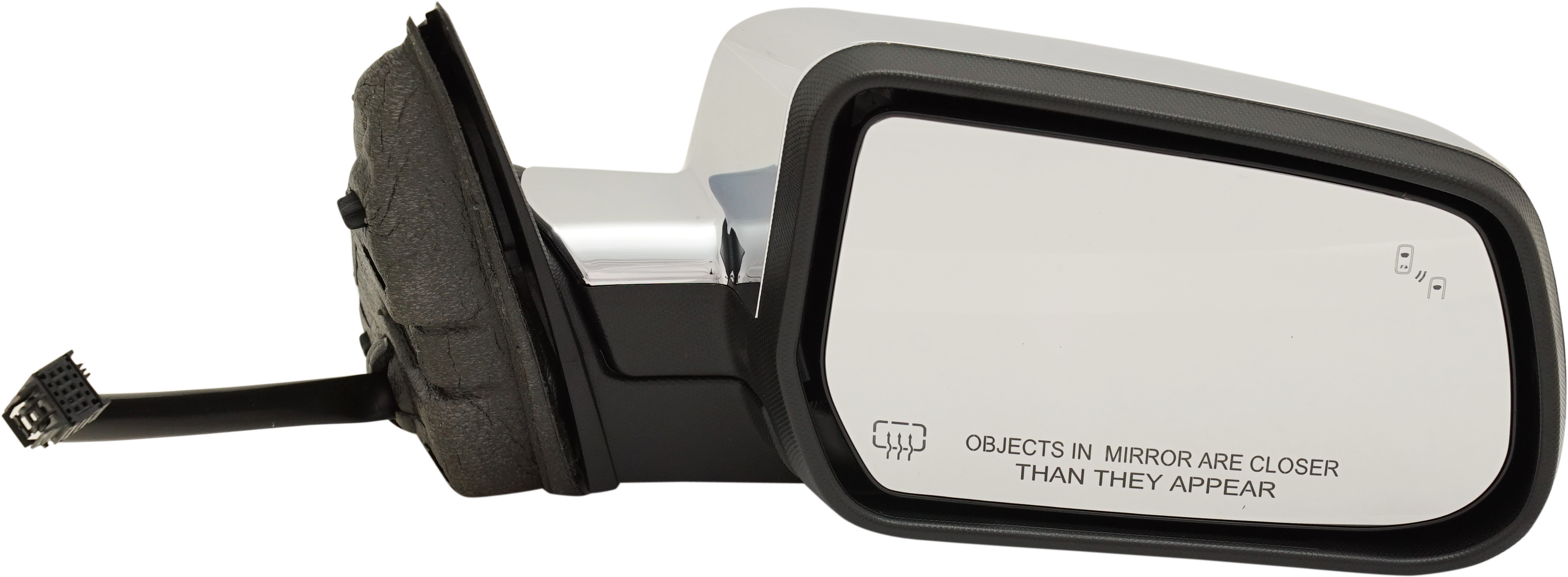 AM EQUINOX 16-17 TERRAIN 15-17 MIRROR RH Power Manual Folding Heated Chrome w BSD in Glass and Memory No Auto dimming and Signal Light SKU GM190CR Partslink GM1321491 OEM 23219862