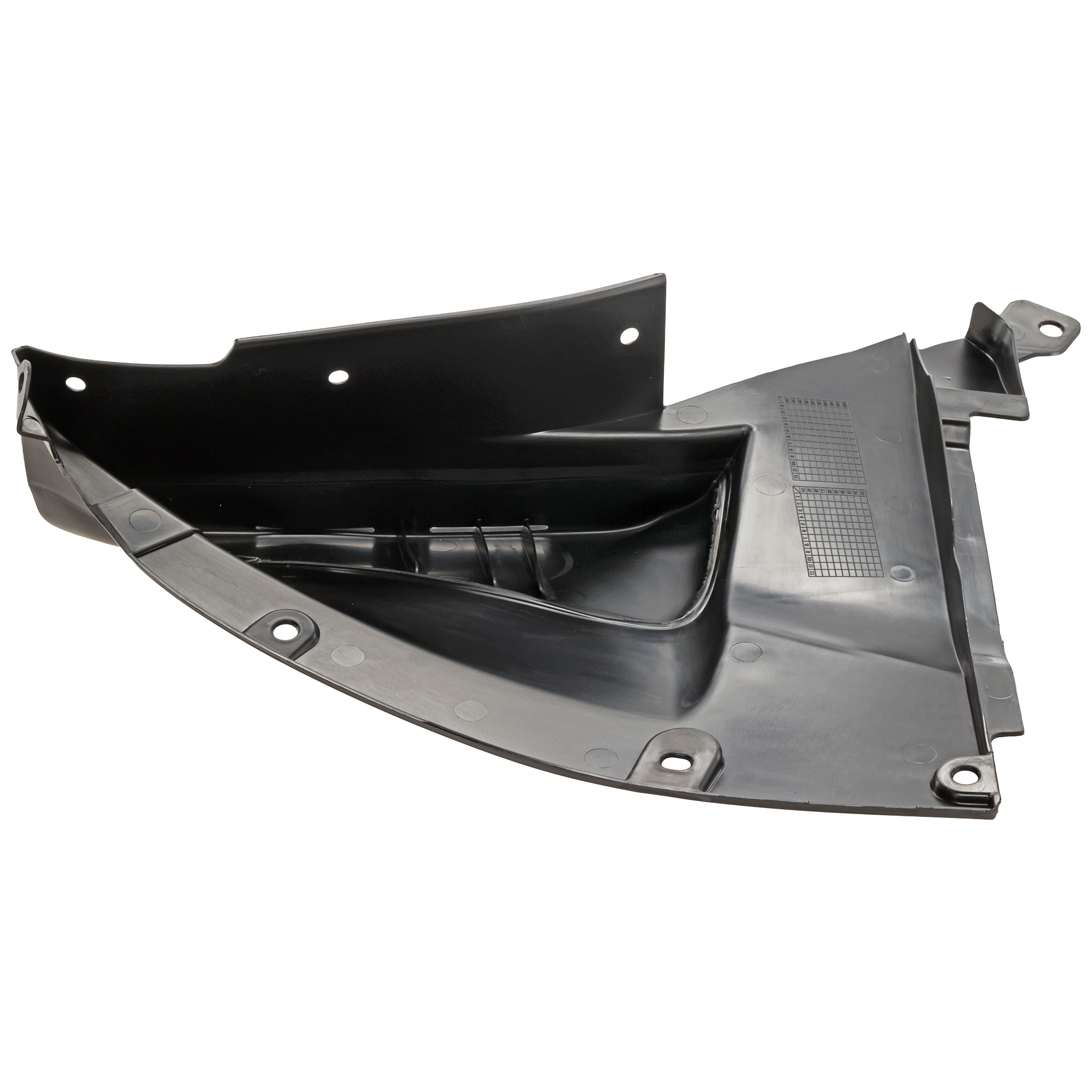 AM CX 90-24-24 FRONT FENDER LINER LH Front Section Injection Form w o Insulation Foam CAPA SKU GM22210136Q Partslink MA1250125C OEM KMV656115A