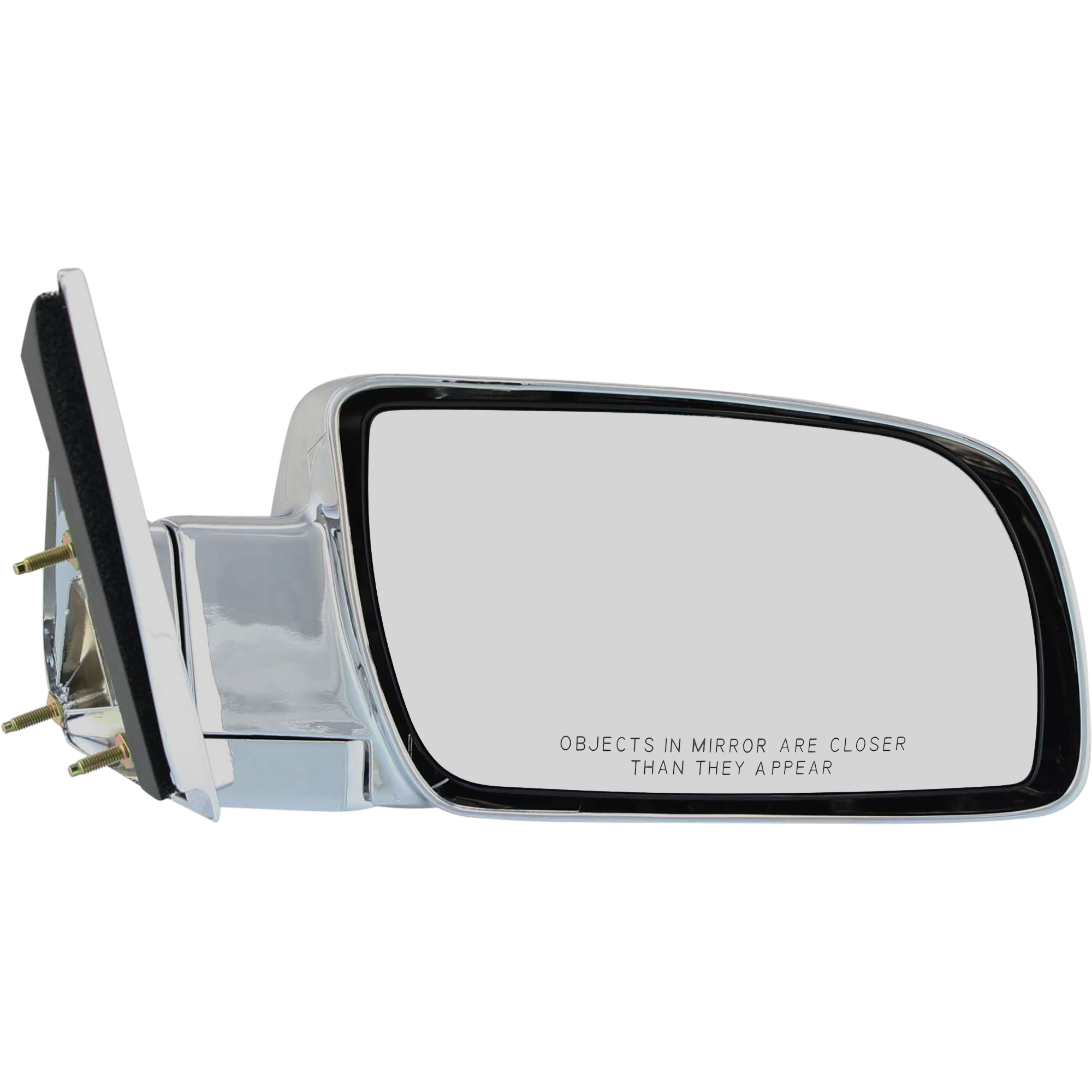 AM C K FULL SIZE P U 88-02 MIRROR RH Manual Adjust Manual Folding Non Heated Chrome No Auto dimming BSD Memory and Signal Light Standard Type SKU GM24CR OEM 15764759 PFM 15036361 PFM