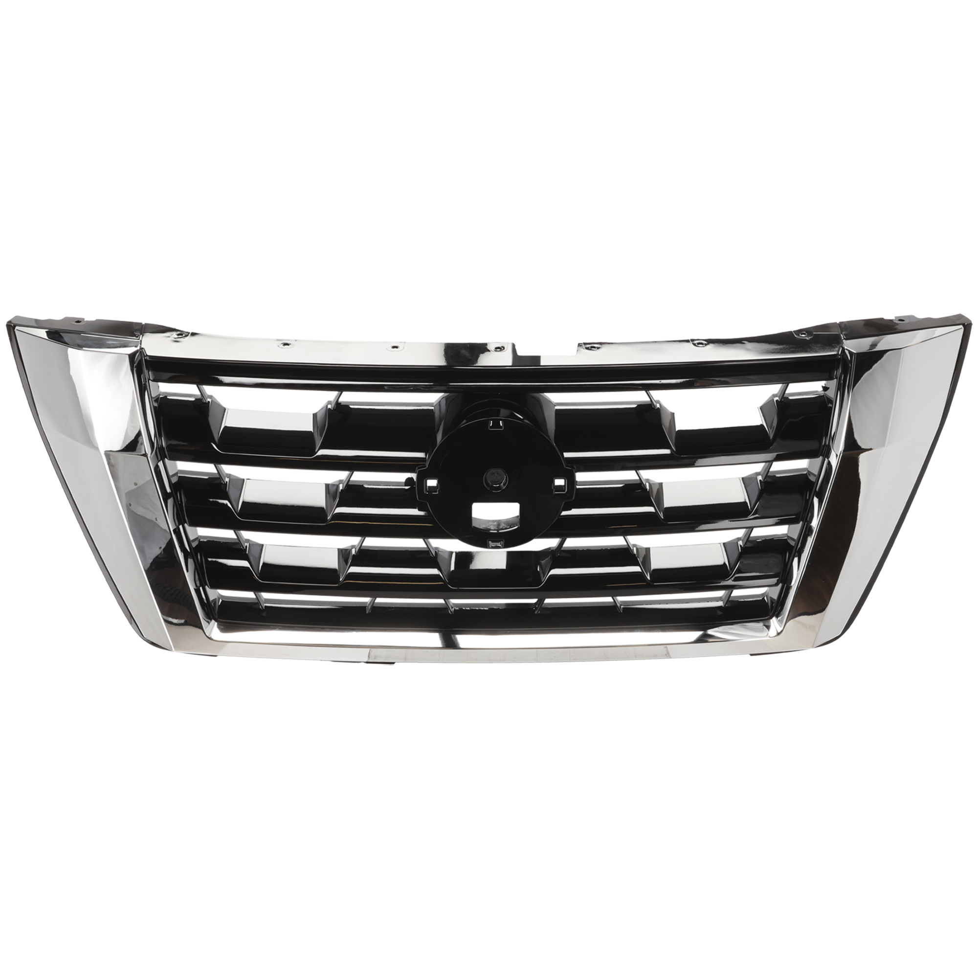 AM ARMADA 21-24 GRILLE Chrome Shell and Painted Black Insert Platinum SL w o Midnight Edition Models w Chrome Molding w o Center Grille Trim and Front View Camera SKU GN07010070 Partslink NI1200340 OEM 623106JL1B