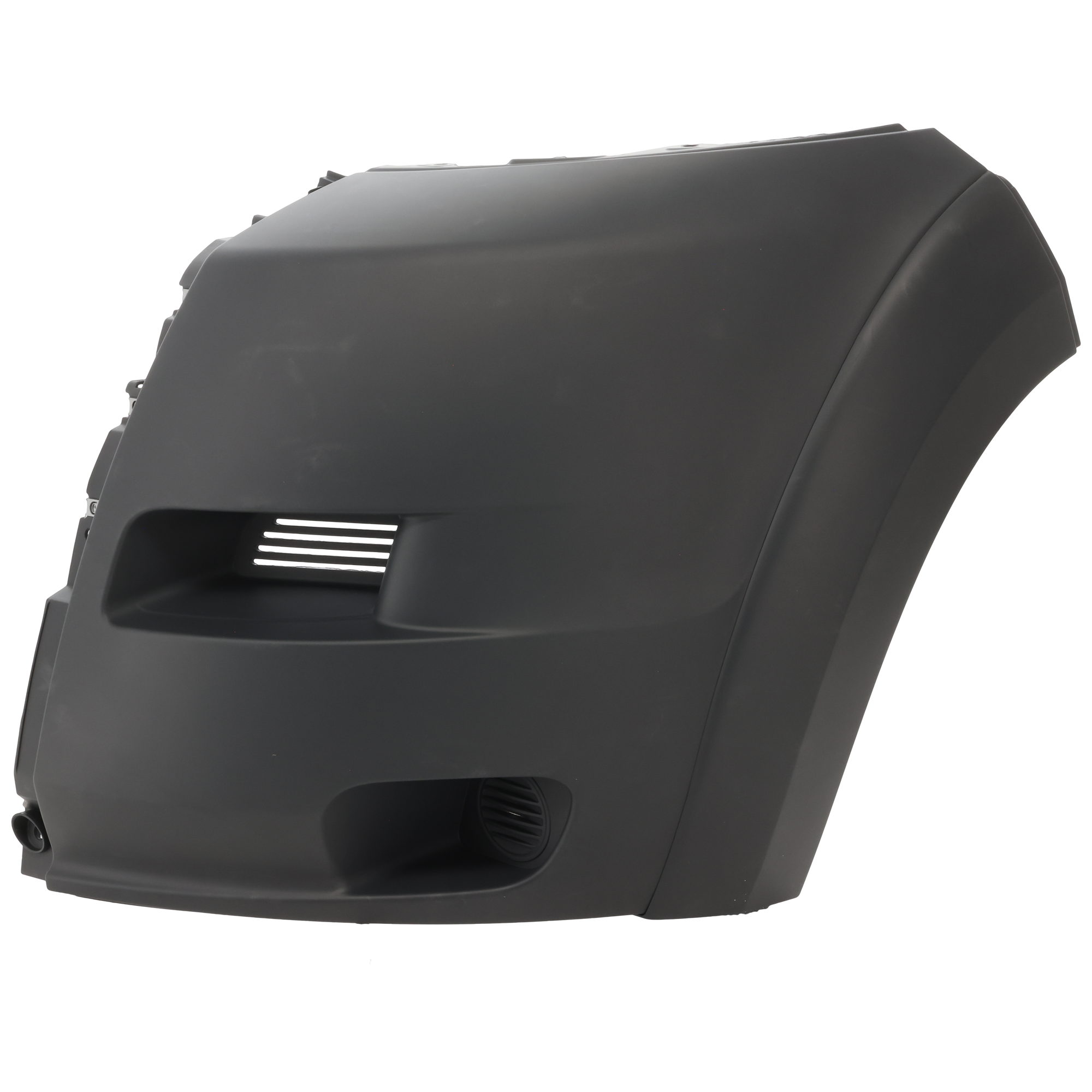 AM PROMASTER 14-18 FRONT BUMPER COVER LH Textured w o Parking Aid Sensor Holes and Fog Light Holes SKU GR01030004 Partslink CH1016106 OEM 1ZT92LAHAA