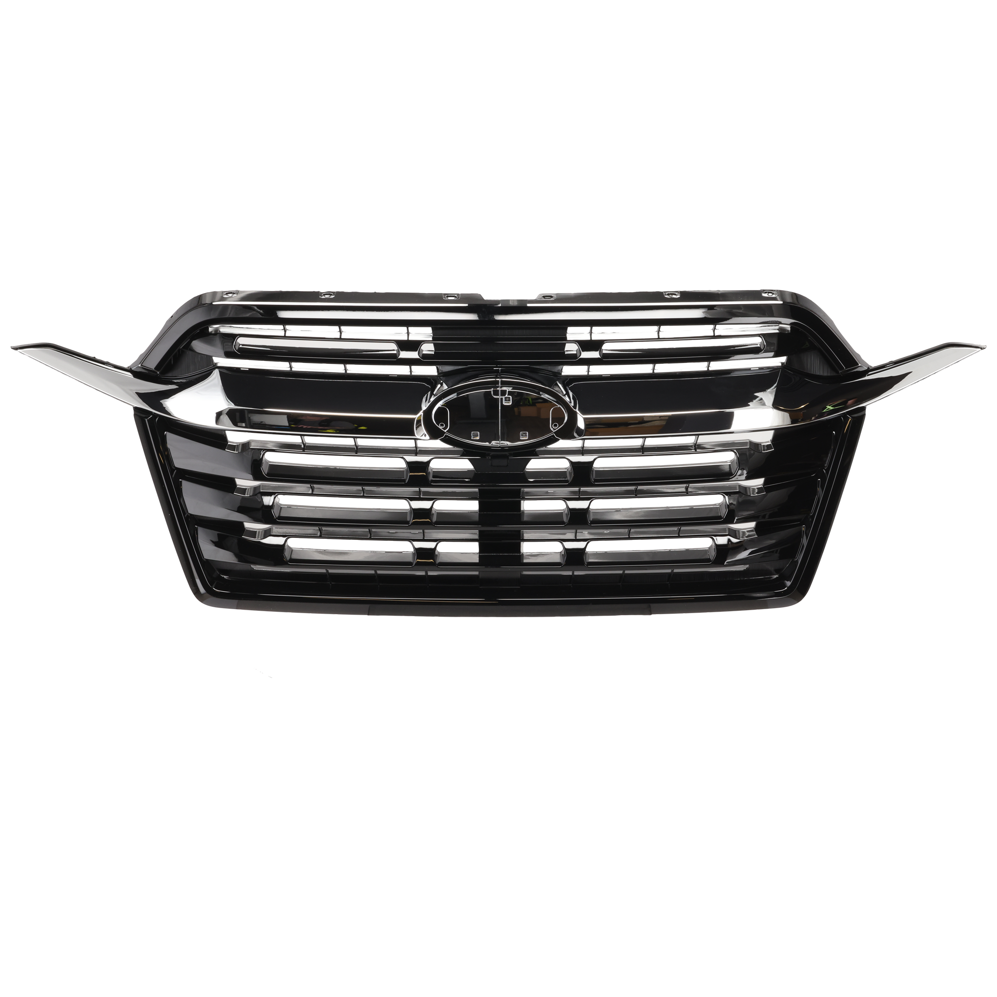 AM ASCENT 23-23 GRILLE Textured Gloss Black Shell and Insert Base Convenience Limited Premier Premium Touring Models w Chrome Molding SKU GS07010056 Partslink SU1200218 OEM 91121XC03A