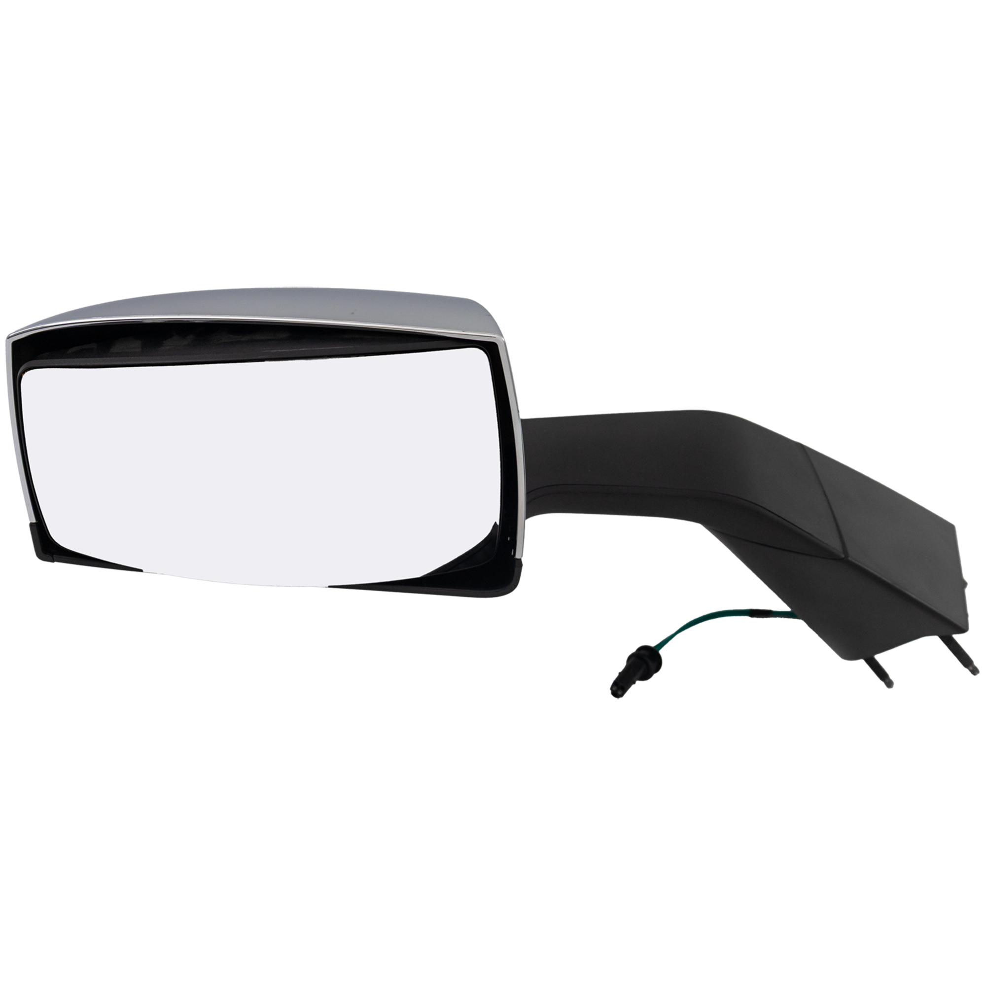 AM VOLVO VNL 17-24 HOOD MIRROR LH Manual Adjust Heated Chrome SKU GVL54CL HD OEM 84723681