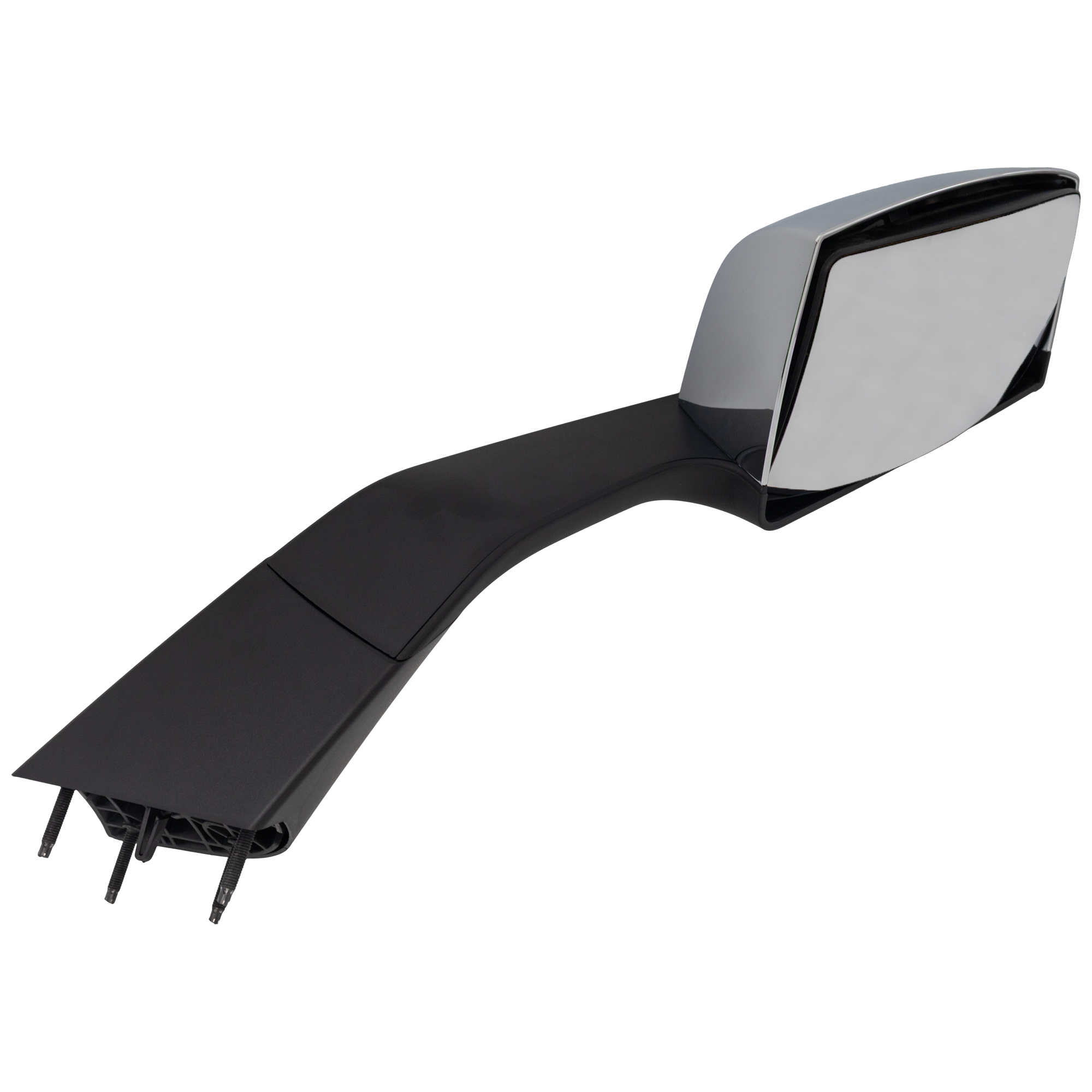 AM VOLVO VNL 17-24 HOOD MIRROR RH Manual Adjust Non Heated Chrome SKU GVL55CR HD OEM Heavy Duty
