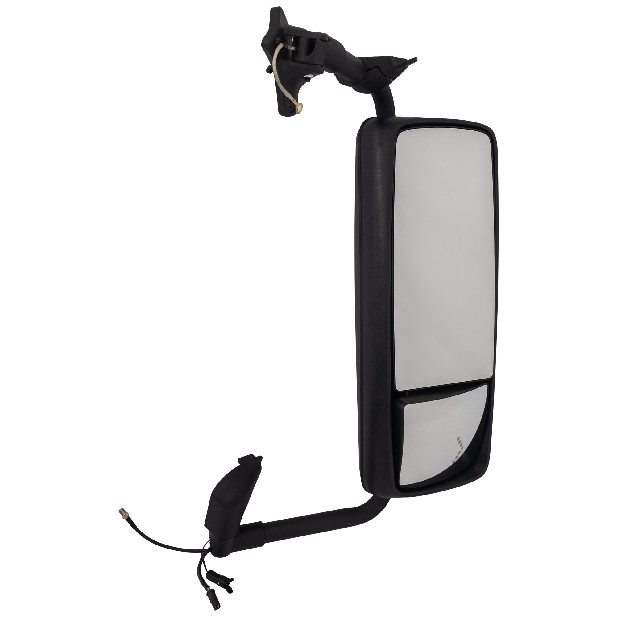 AM VOLVO VNL 16-24 MIRROR RH Power Upper Manual Adjust Lower Heated Signal Light Textured w Arm and CB Cable SKU GVL56ER HD OEM 82715382