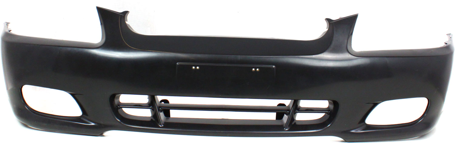AM ACCENT 00-02 FRONT BUMPER COVER Primed w Fog Light Holes GL Model Sedan SKU H010312 Partslink HY1000134 OEM 8651025010