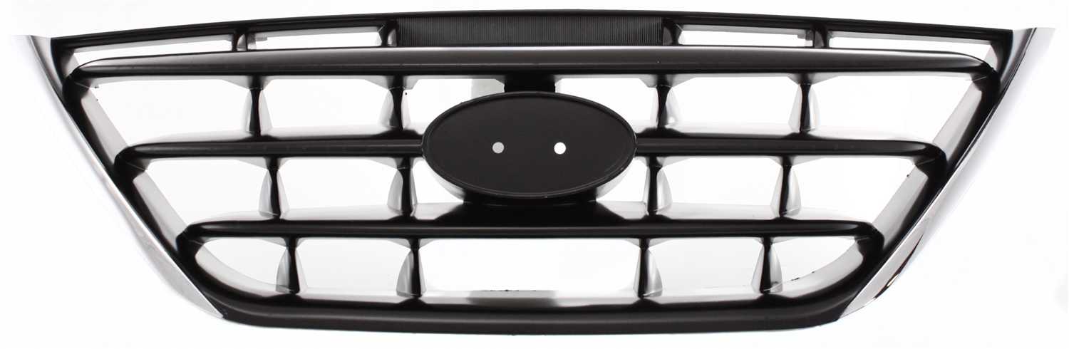 AM ELANTRA 04-06 GRILLE ABS Plastic Chrome Shell Painted Black Insert w o Fog Lights SKU H070135 Partslink HY1200140 OEM 863602D500