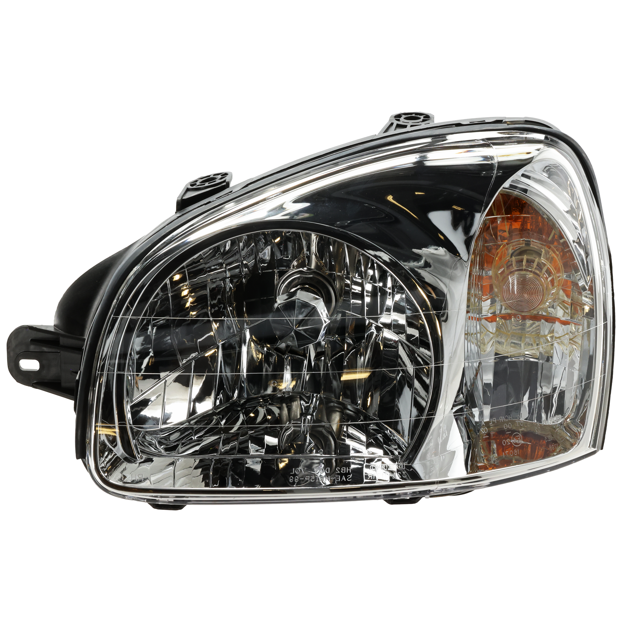 AM SANTA FE 03-03 HEAD LAMP LH Assembly Halogen From 3-3-03 To 7-14-03 SKU H100142 Partslink HY2502129 OEM 9210126250