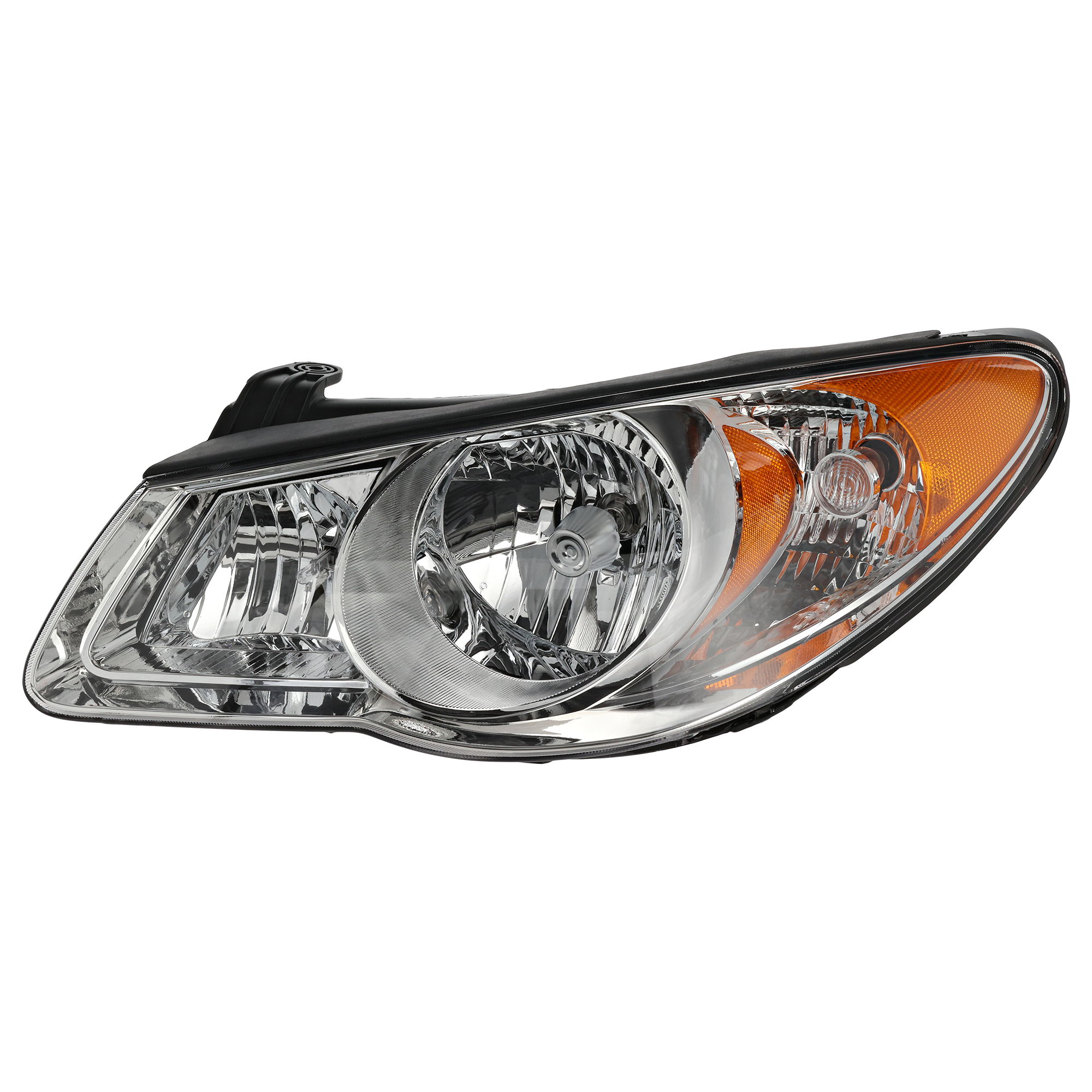 AM ELANTRA 07-09 HEAD LAMP LH Assembly Halogen Sedan CAPA SKU H100164Q Partslink HY2502138C OEM 921012H050