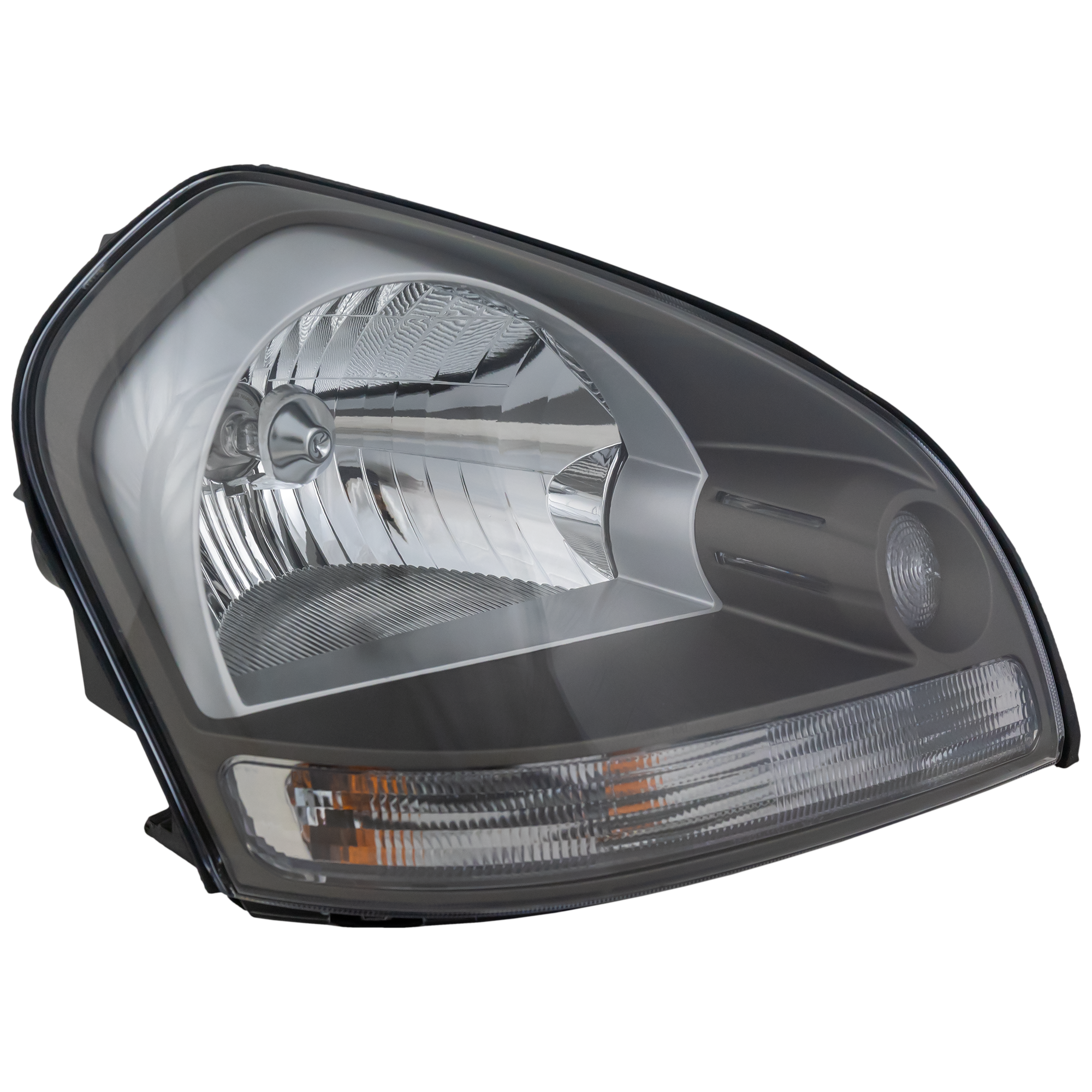 AM TUCSON 05-09 HEAD LAMP RH Assembly Halogen w Clear Turn Signal Light SKU H100189 Partslink HY2503133 OEM 921022E050