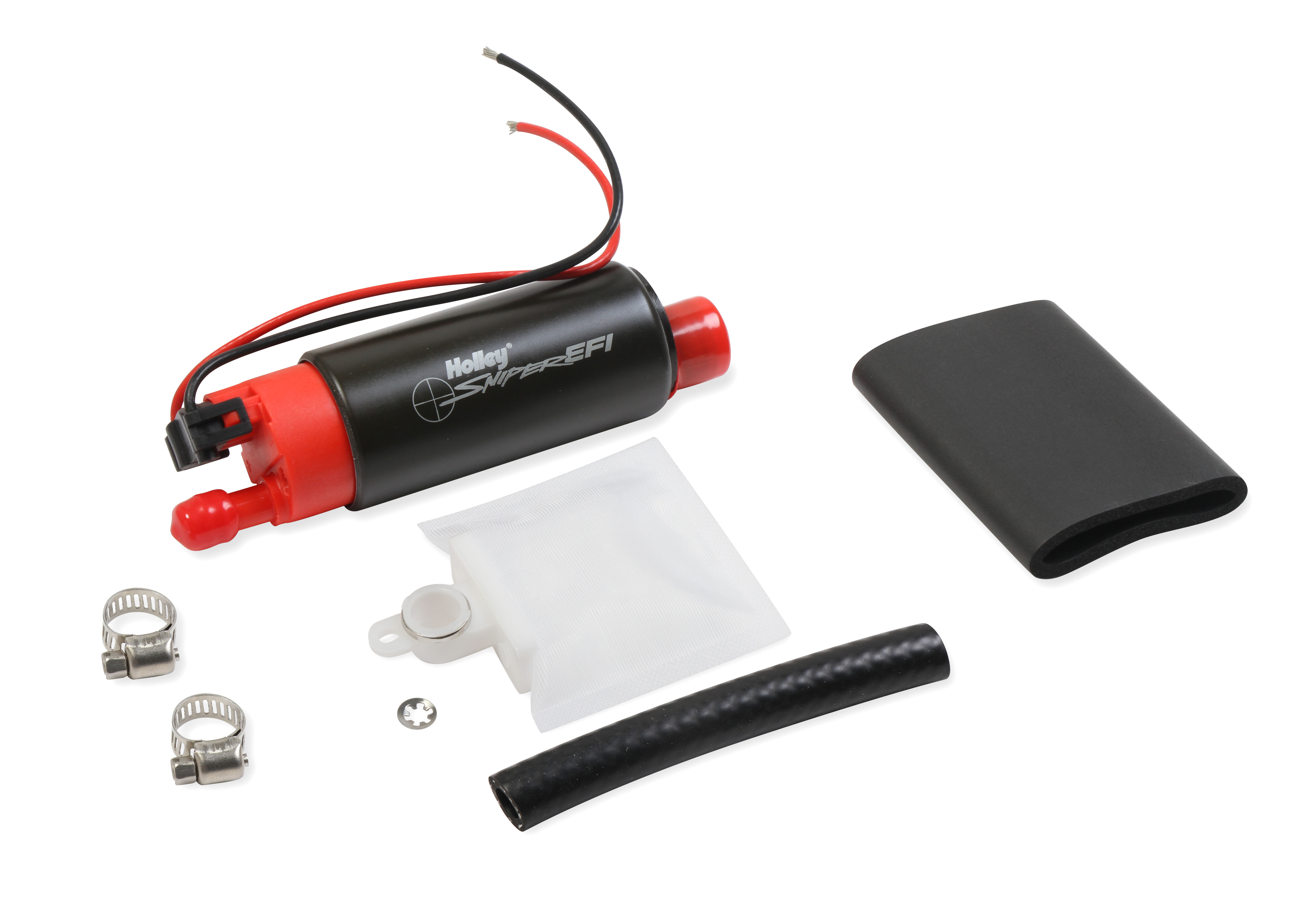 AM 340 LPH E85 Fuel Pump Inlet Outlet Offset SKU H1919341
