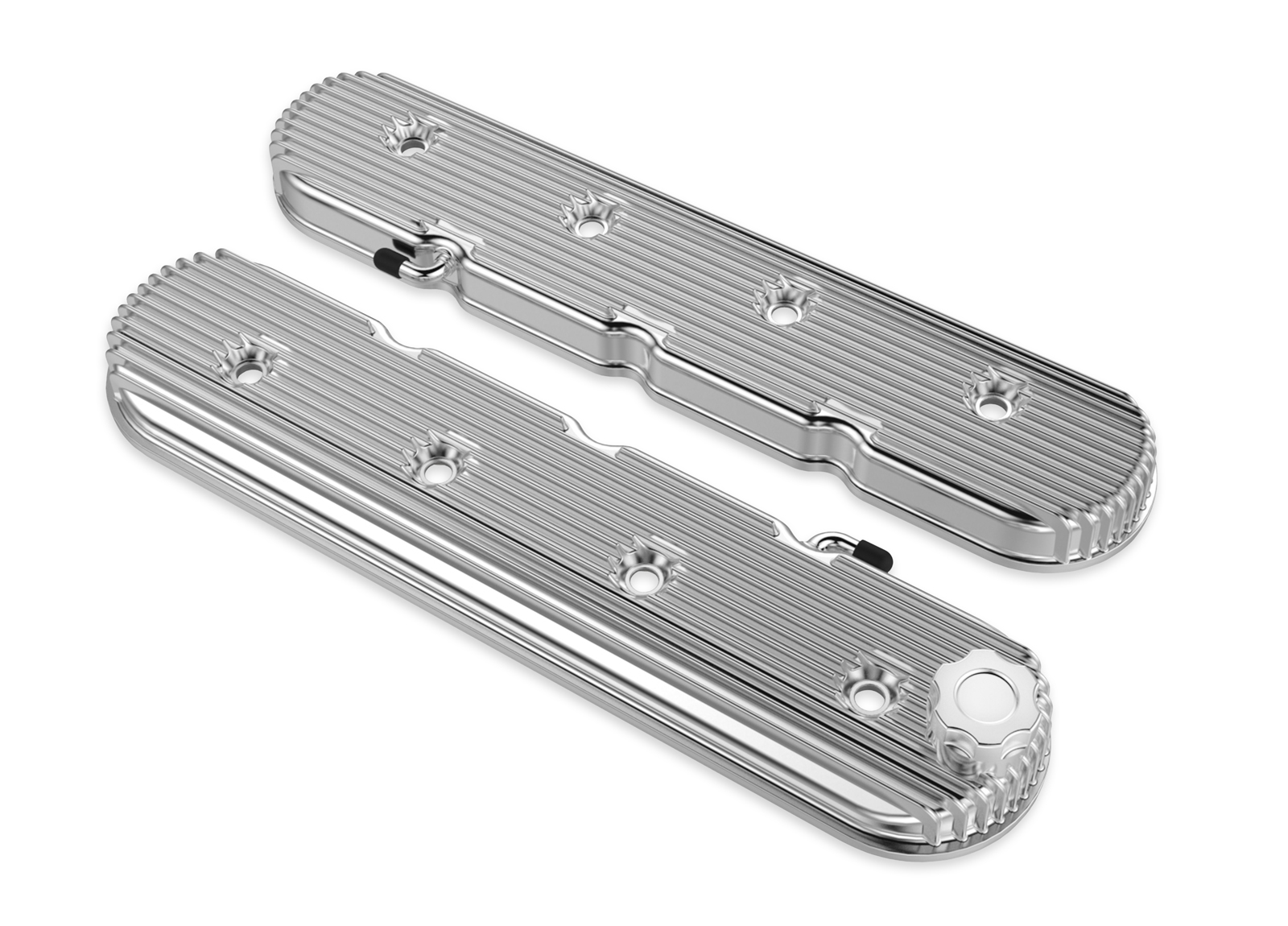 AM LS VALVE COVERS VINTAGE FINNED POLISHED SKU H19241131
