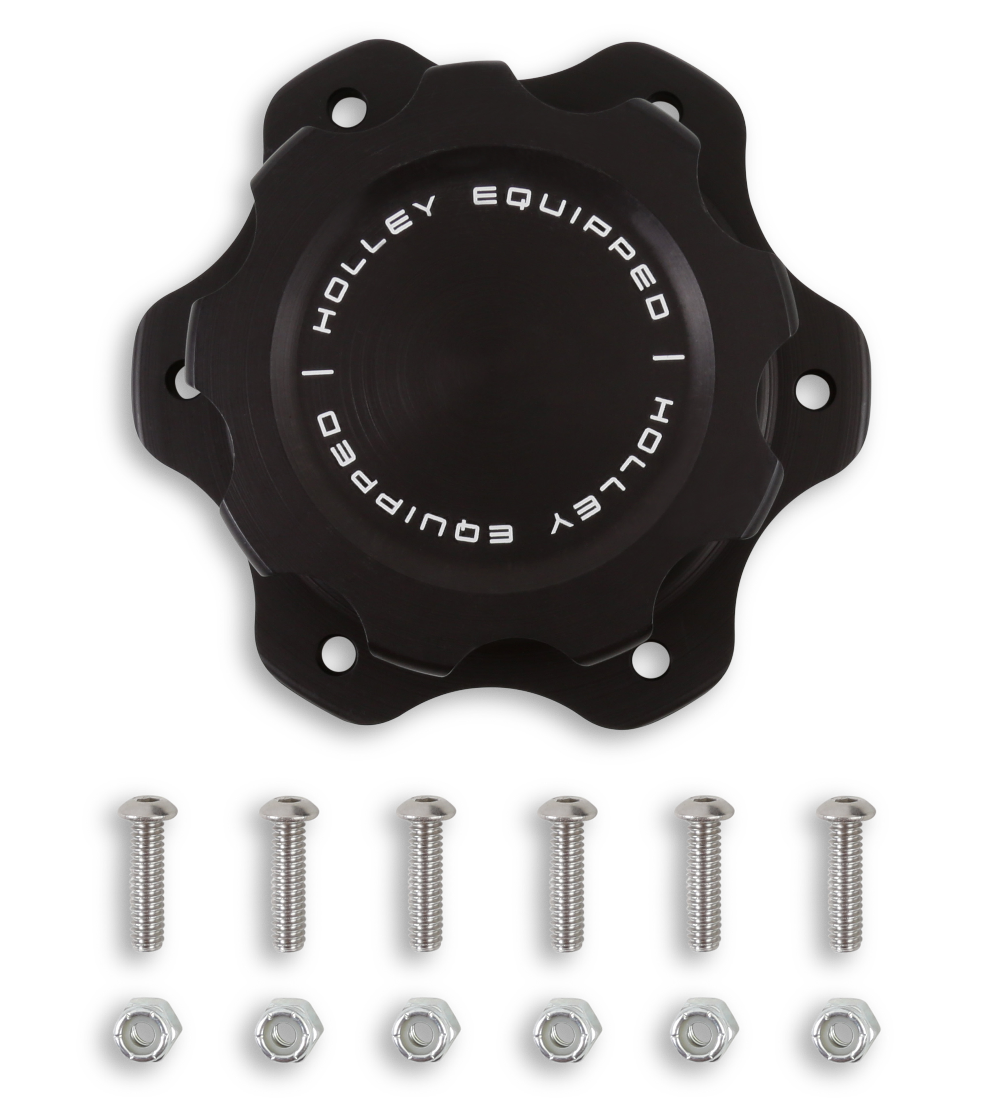 AM BILLET FUEL CELL CAP W 6 BOLT FLANGE HOLLEY SKU H19241226