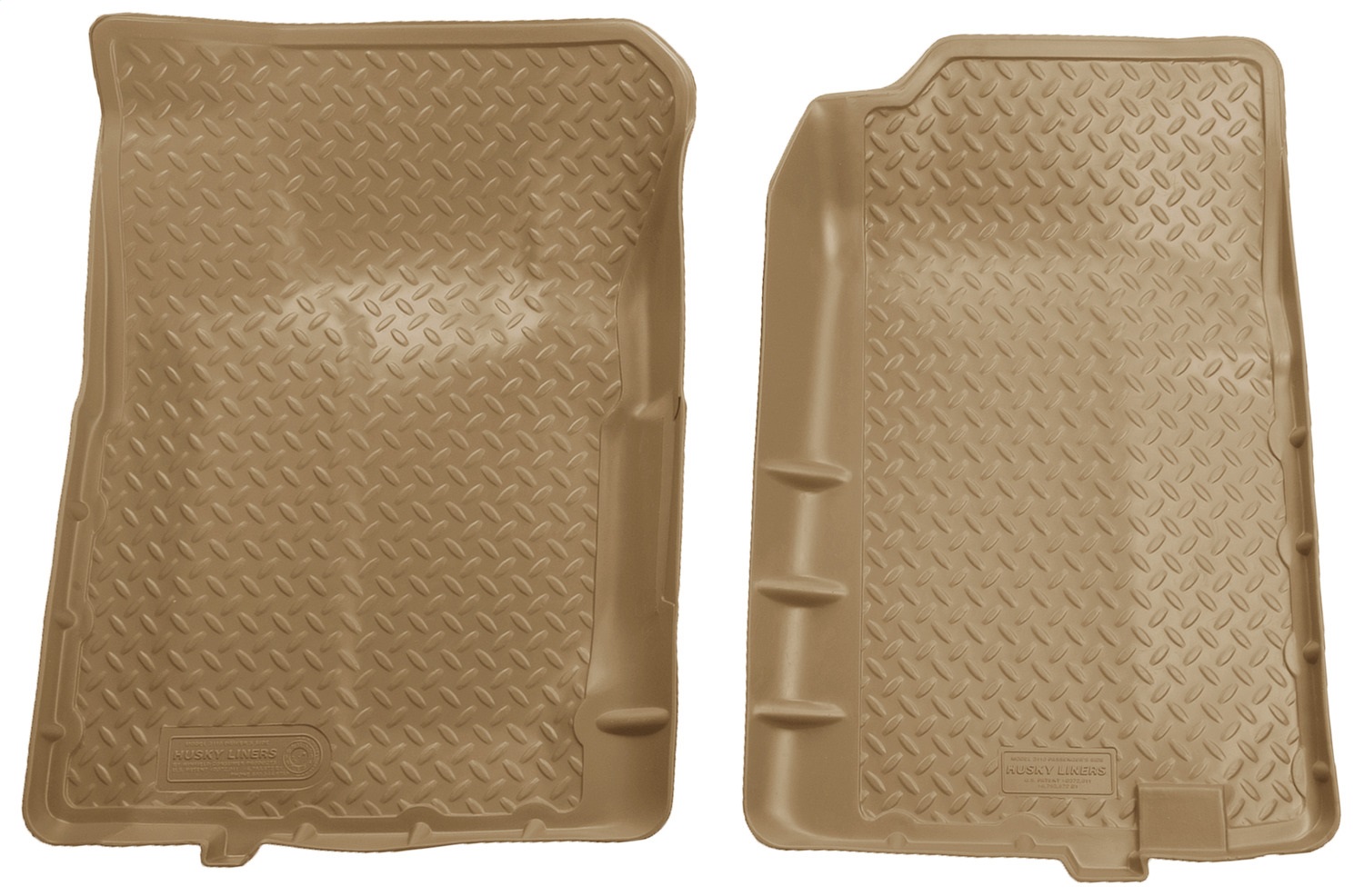 AM Floor Liner Front Floor Liners Tan Front Row Qty Sold : 2 Classic Style Series TPE Thermoplastic Elastomer SKU H2131103
