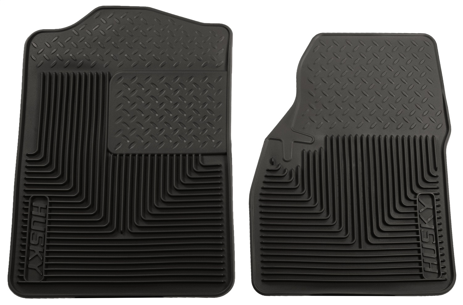 AM Floor Mat Front Floor Mats Black Front Row Qty Sold : 2 Heavy Duty Floor Mats TPE Thermoplastic Elastomer SKU H2151041
