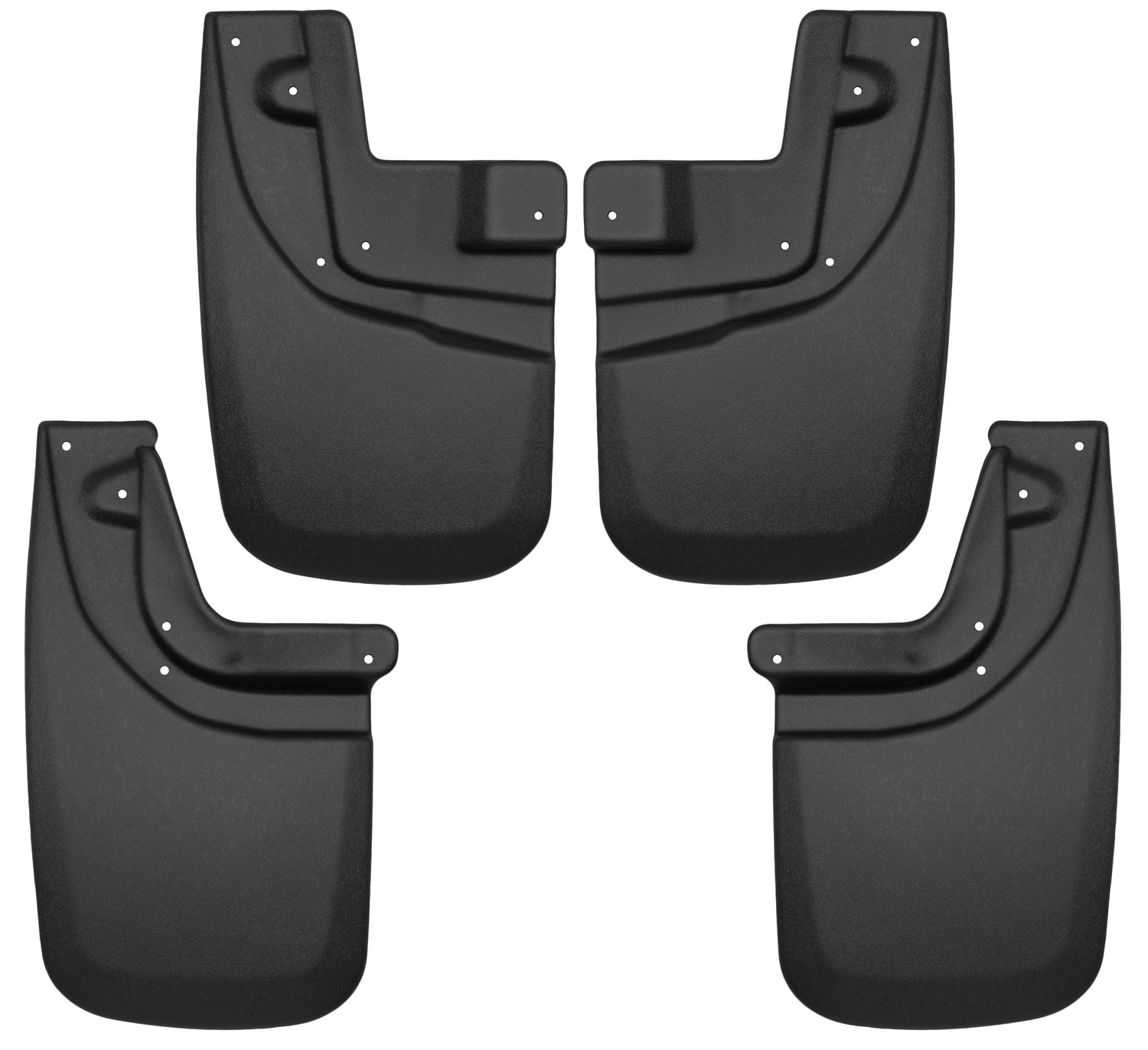 AM Black Front and Rear Mud Guard Set 2005-2015 Toyota Tacoma SKU H2156936