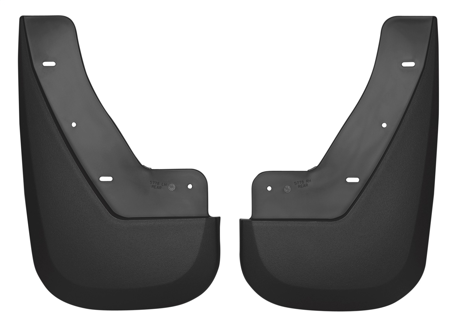 AM Mud Flap Rear Mud Guards Black Qty Sold : 2 Custom Mud Guards TPO Thermoplastic Olefin SKU H2157781