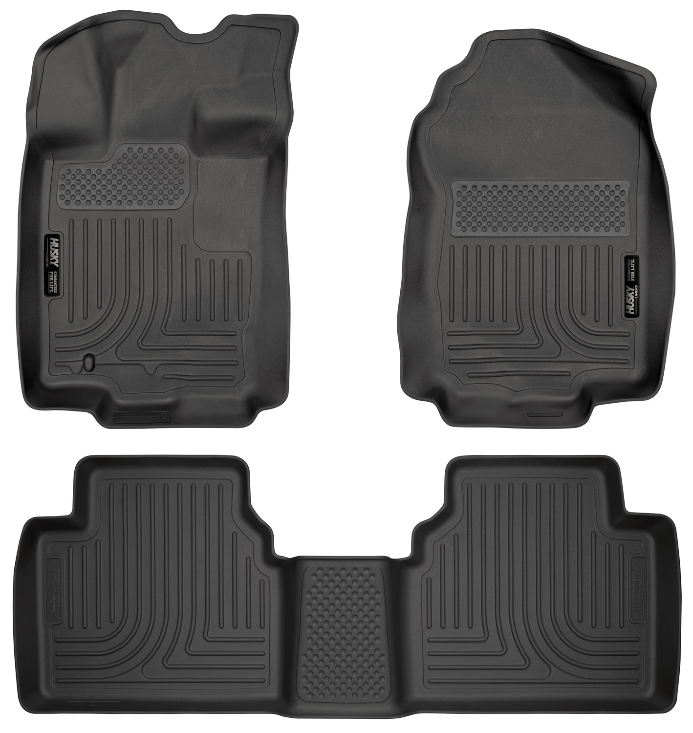 AM Floor Liner Front 2nd Seat Floor Liners Black Front And Second Rows Qty Sold : 3 Weatherbeater Series TPO Thermoplastic Olefin SKU H2198361