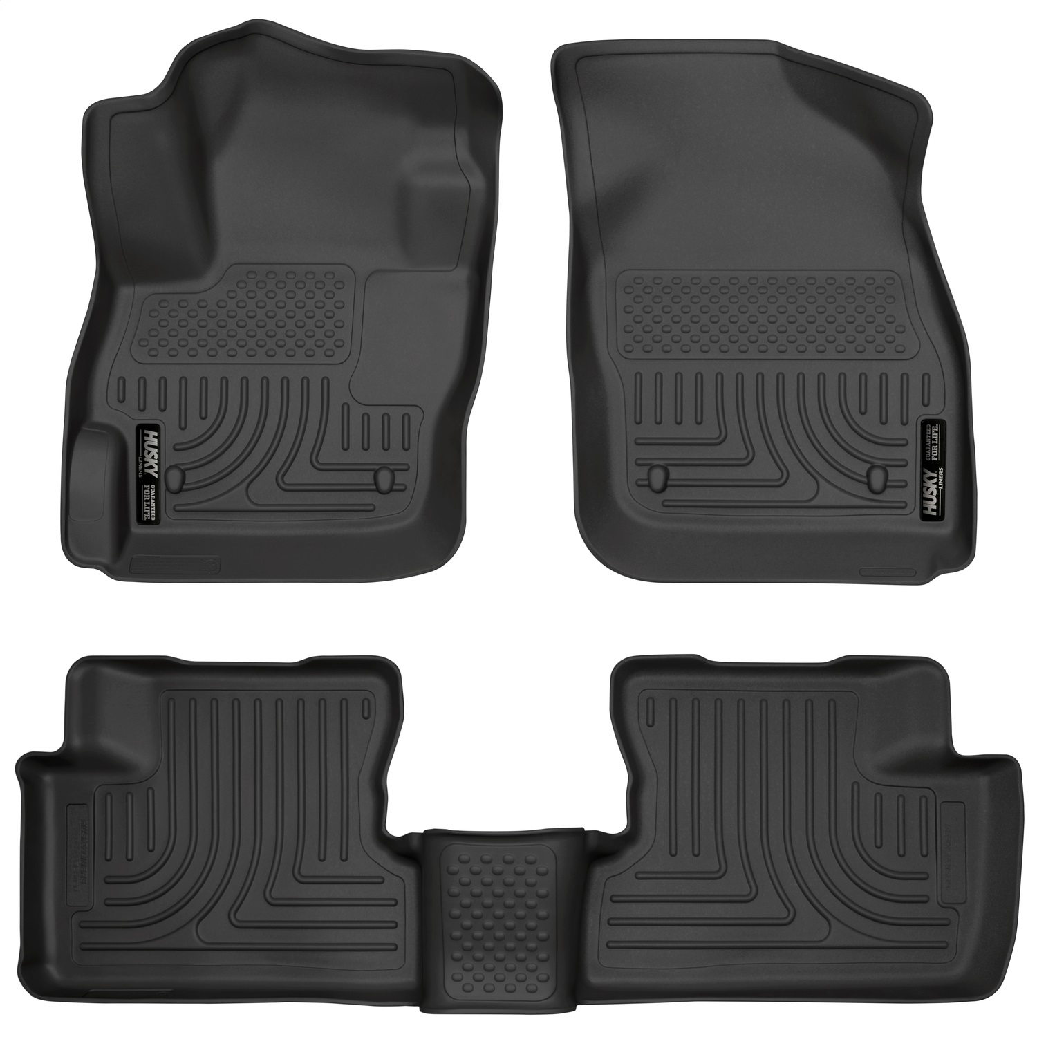 AM Floor Liner Front 2nd Seat Floor Liners Black Front And Second Rows Qty Sold : 3 Weatherbeater Series TPO Thermoplastic Olefin SKU H2198631