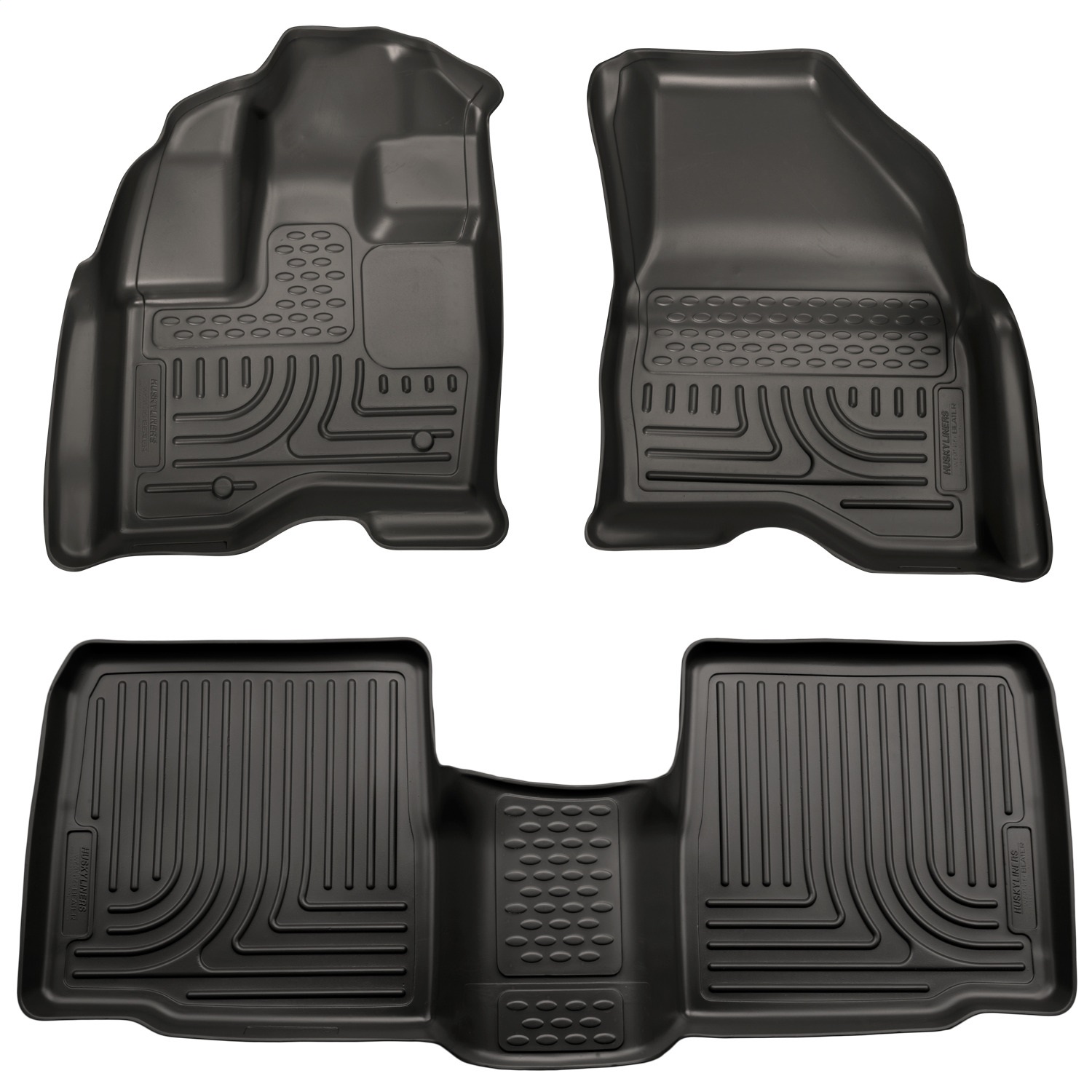 AM Floor Liner Front 2nd Seat Floor Liners Black Front And Second Rows Qty Sold : 3 Weatherbeater Series TPO Thermoplastic Olefin SKU H2198731