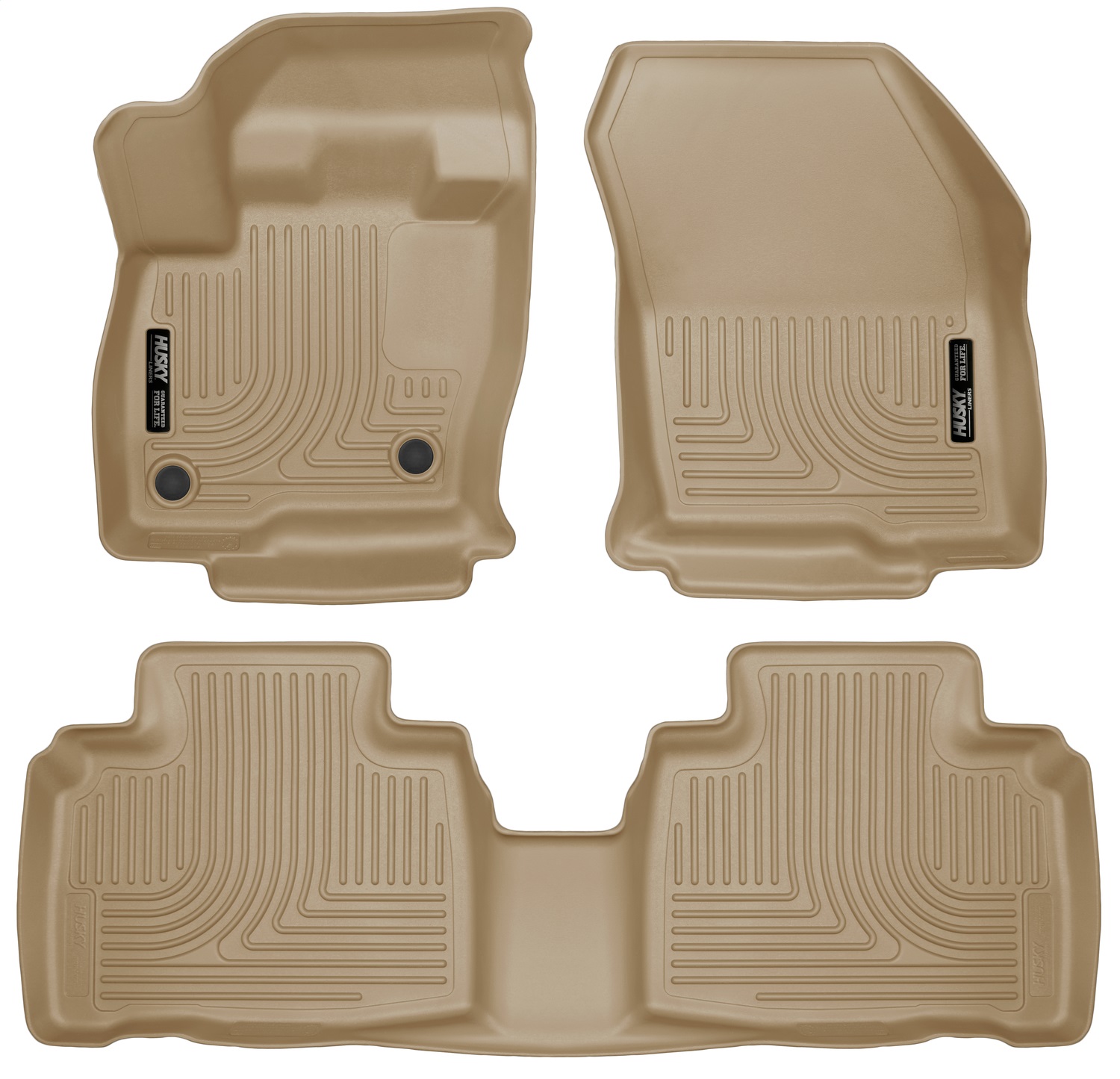 AM Tan Weatherbeater Series 3 Pc Front 2nd Seat Floor Liners fits:2015 Ford Edge SKU H2198783
