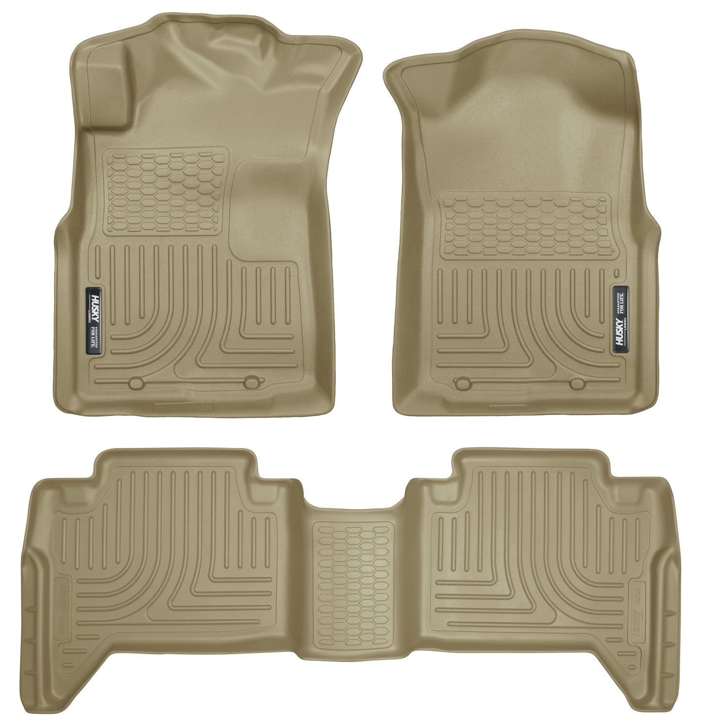 AM Floor Liner Front 2nd Seat Floor Liners Tan Front And Second Rows Qty Sold : 3 Weatherbeater Series TPO Thermoplastic Olefin SKU H2198953