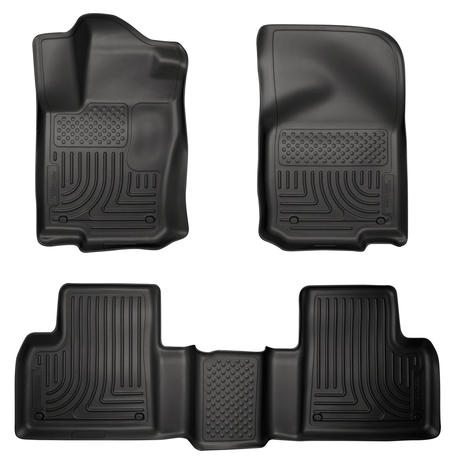 AM Floor Liner Front 2nd Seat Floor Liners Black Front And Second Rows Qty Sold : 3 Weatherbeater Series TPO Thermoplastic Olefin SKU H2198981