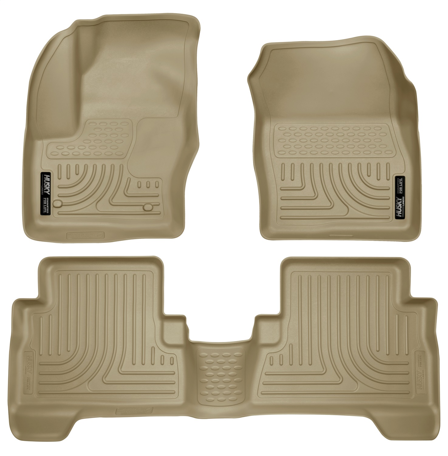 AM Floor Liner Front 2nd Seat Floor Liners Tan Front And Second Rows Qty Sold : 3 Weatherbeater Series TPO Thermoplastic Olefin SKU H2199743
