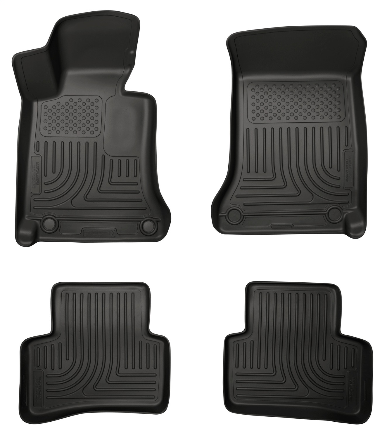 AM Floor Liner Front 2nd Seat Floor Liners Black Front And Second Rows Qty Sold : 4 Weatherbeater Series TPO Thermoplastic Olefin SKU H2199811