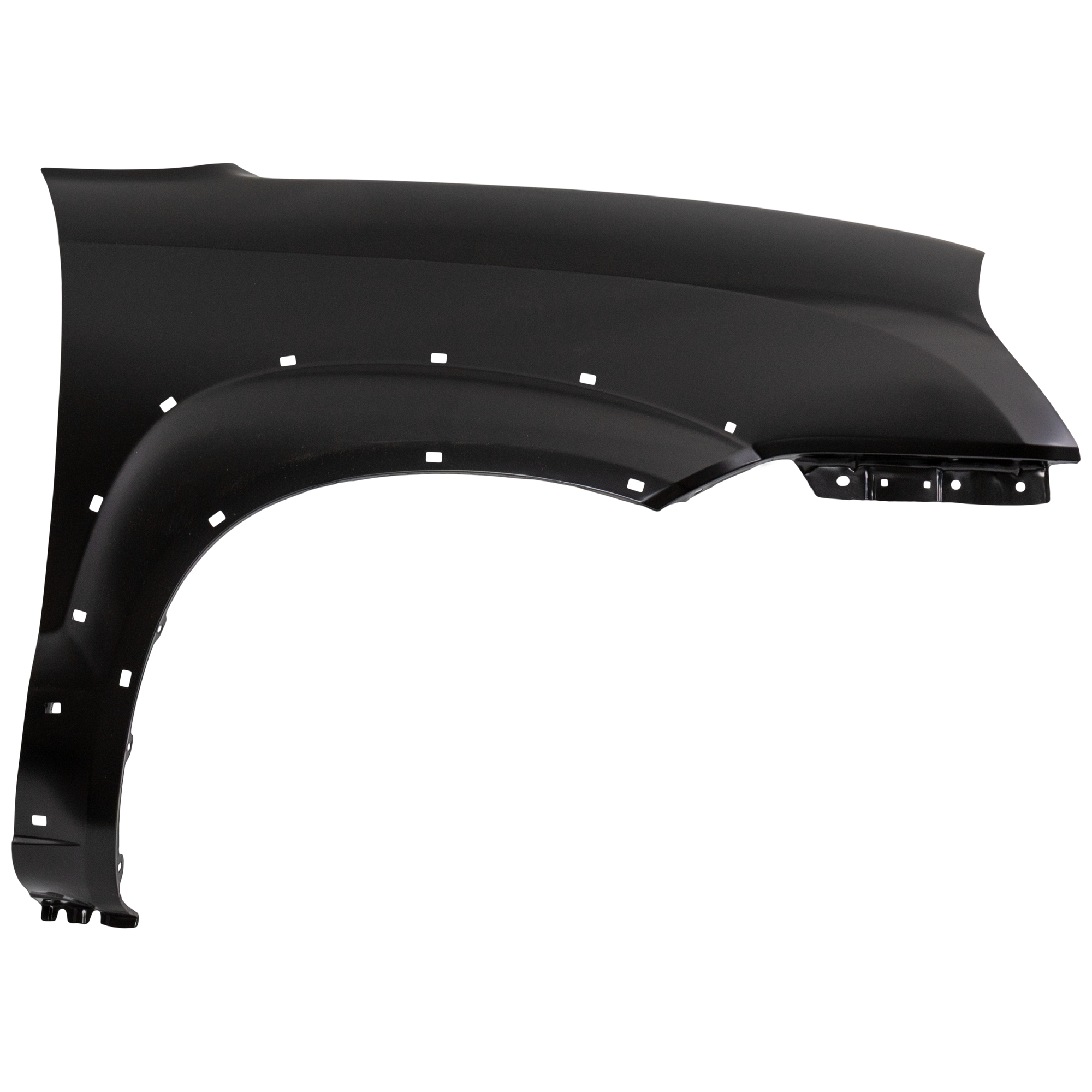 AM TUCSON 05-09 FRONT FENDER RH Primed 2.0L Eng. w o Signal Light Hole w Side Cladding Hole Steel SKU H220165 Partslink HY1241136 OEM 663212E110