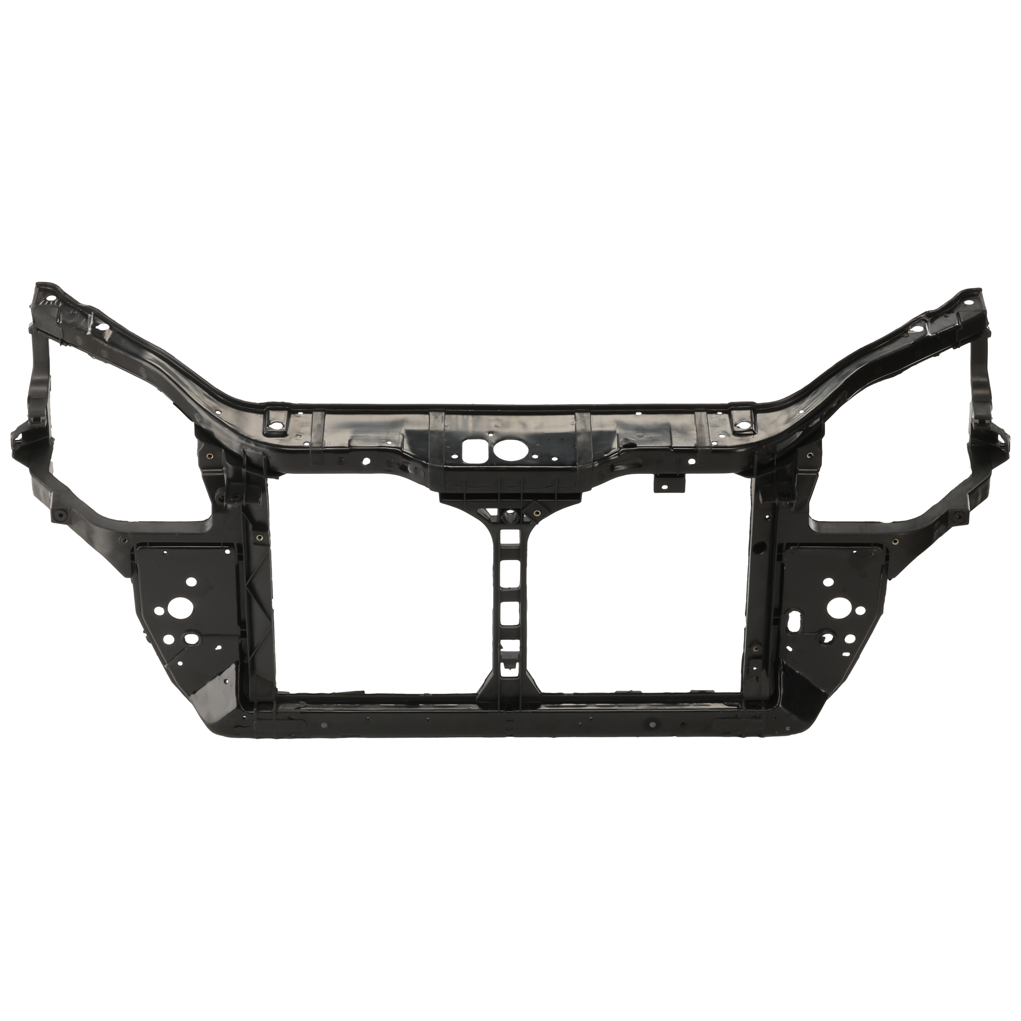AM ACCENT 06-11 RADIATOR SUPPORT Assembly Black Plastic with Steel Hatchback 07-08 Sedan SKU H250141 Partslink HY1225156 OEM 641011E000