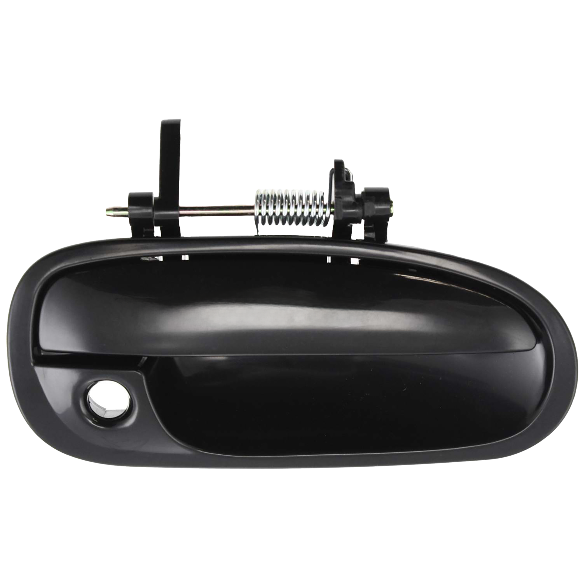 AM CIVIC 96-00 EXTERIOR FRONT DOOR HANDLE RH Smooth Black w Keyhole SKU H462101 Partslink HO1311110 OEM 72140S00004