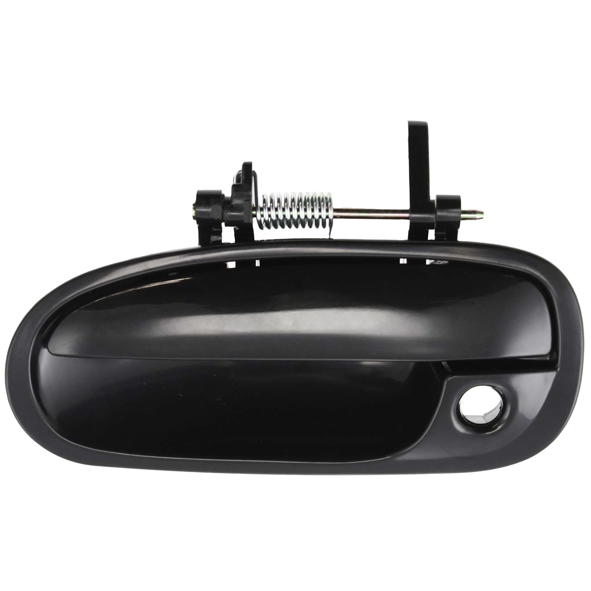 AM CIVIC 96-00 EXTERIOR FRONT DOOR HANDLE LH Smooth Black w Keyhole SKU H462102 OEM 72180S04J01