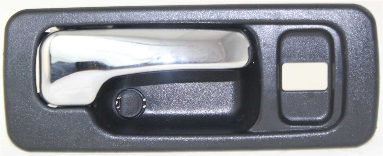 AM ACCORD 90-93 FRONT INTERIOR DOOR HANDLE RH Chrome Lever+Black Housing w Lock Hole Sedan SKU H462109 OEM 72125SM4003ZD