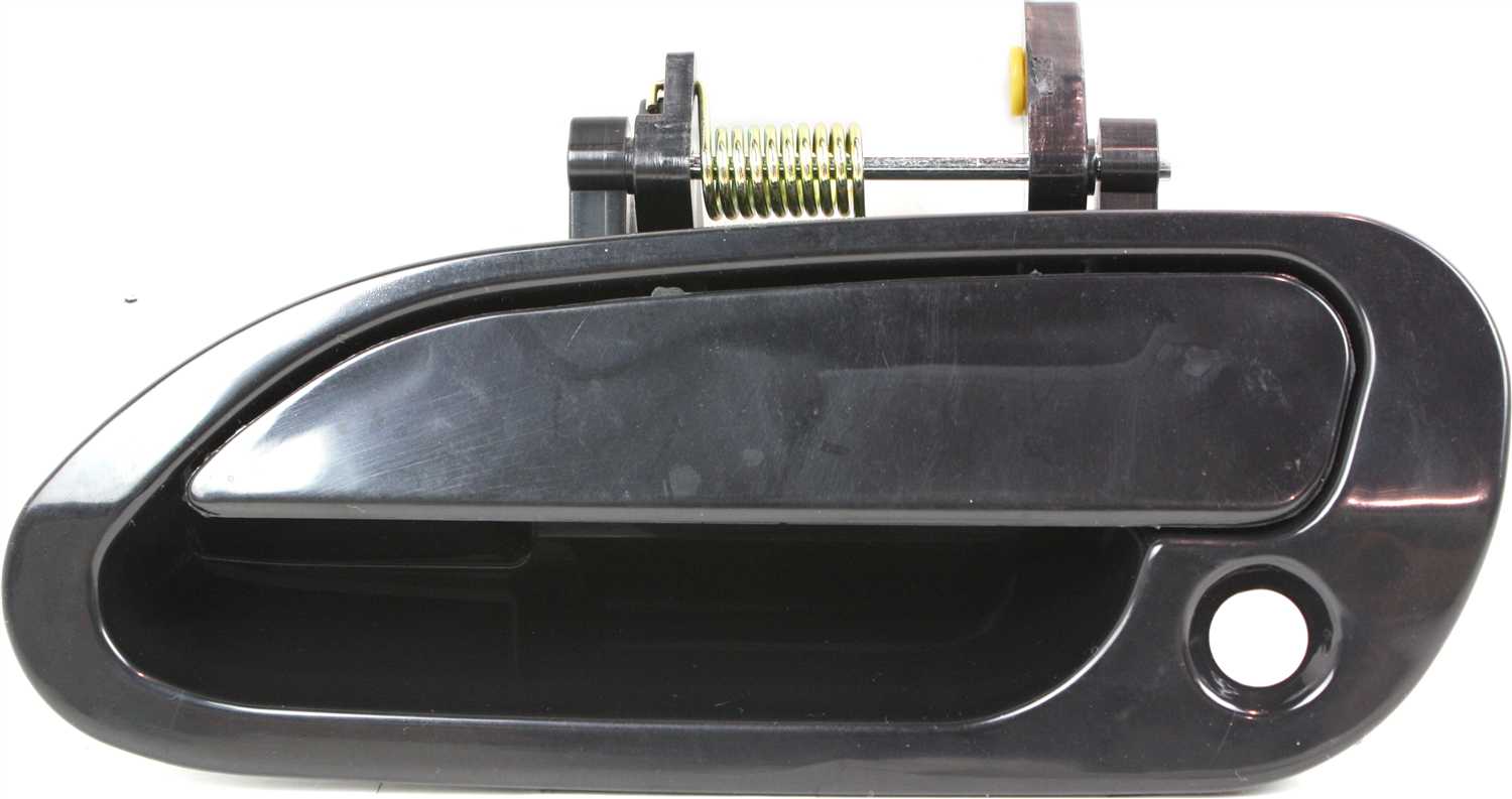 AM ACCORD 98-02 EXTERIOR FRONT DOOR HANDLE LH Smooth Black w Keyhole Sedan Japan USA Built SKU H462114 Partslink HO1310112 OEM 72180S84A11