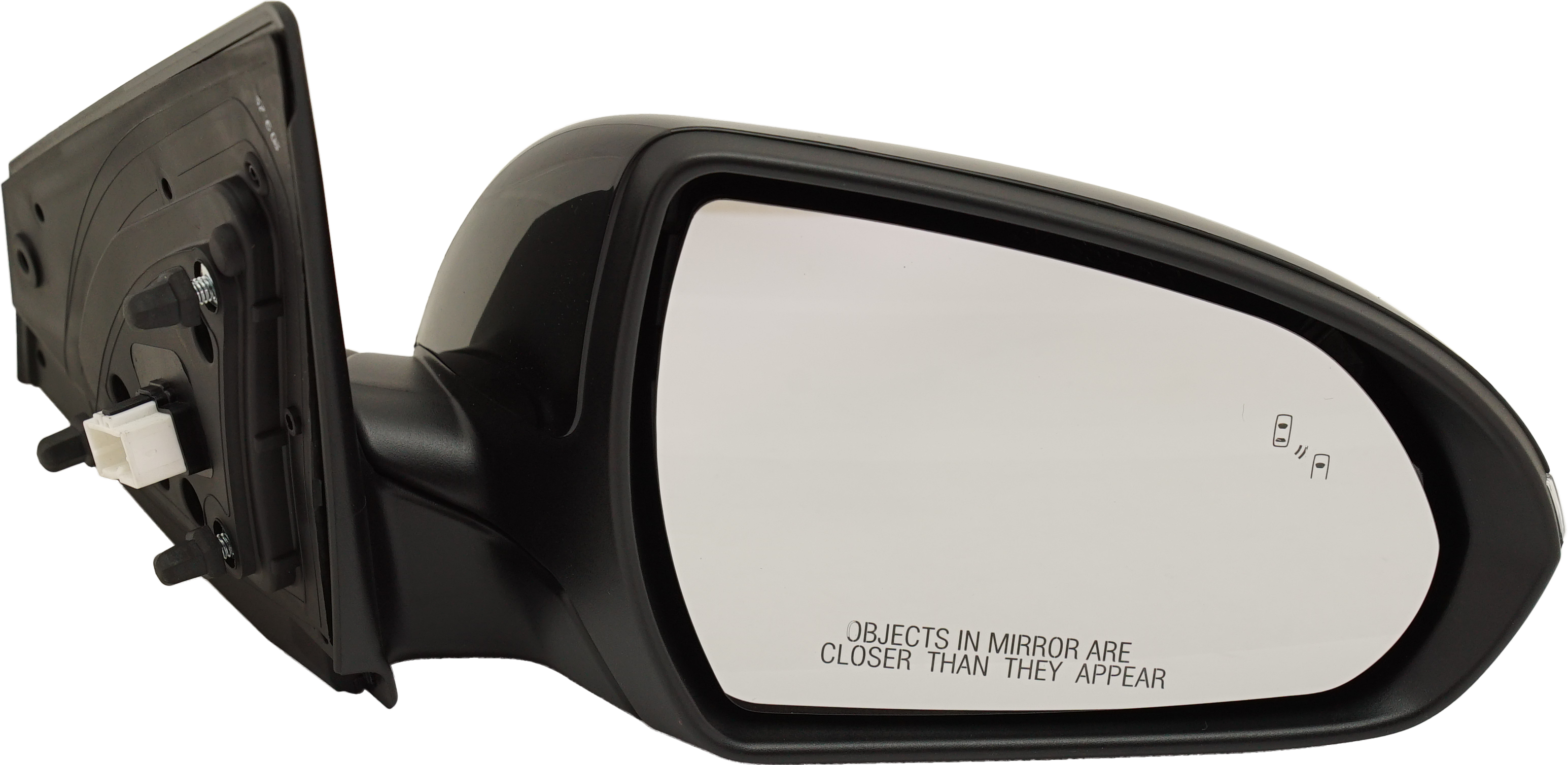 AM ELANTRA 17-18 MIRROR RH Power Manual Folding Heated Paintable w BSD in Glass and In housing Signal Light No Auto dimming and Memory SKU HY102ER S Partslink HY1321232 OEM 87620F3030