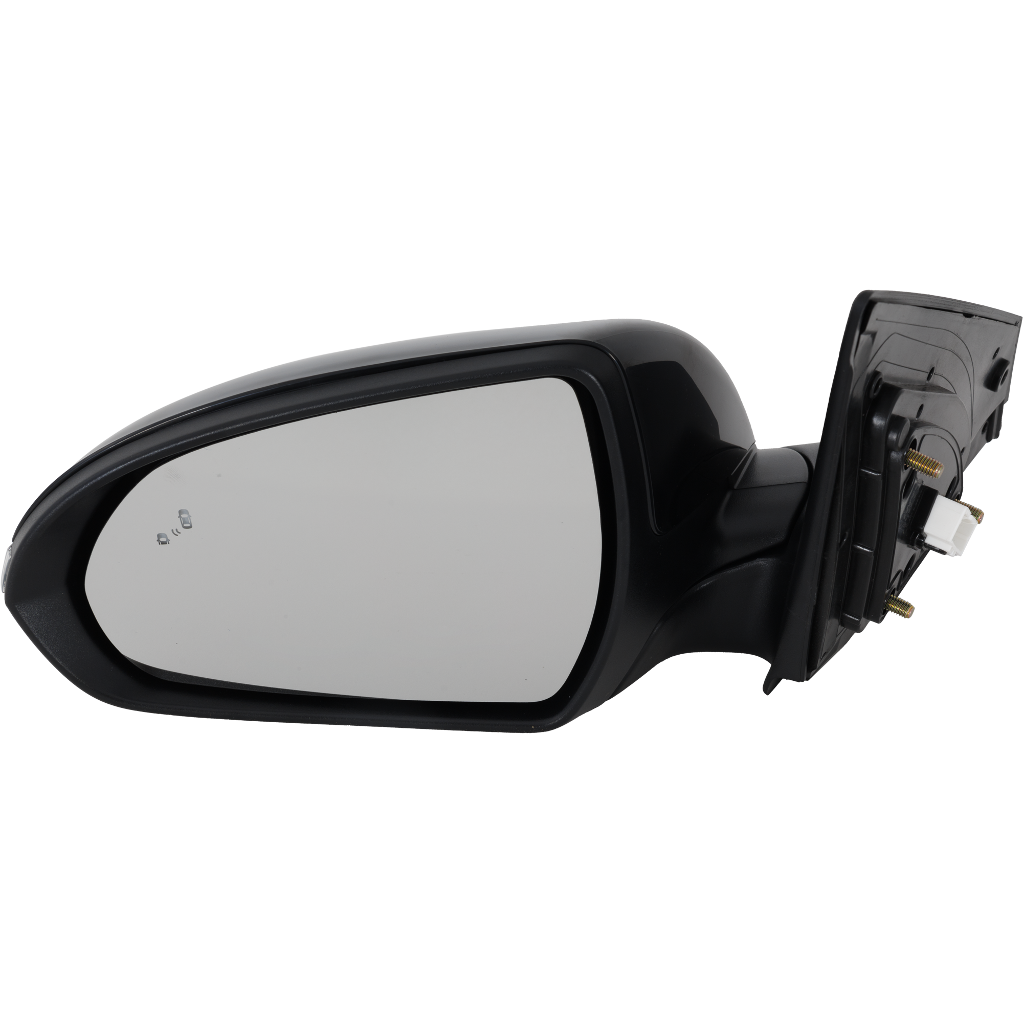 AM ELANTRA 17-18 MIRROR LH Power Heated Manual Folding Paintable w Blind Spot Detection in Glass In housing Signal Light and Memory No Auto dimming SKU HY113EL S Partslink HY1320255 OEM 87610F2300