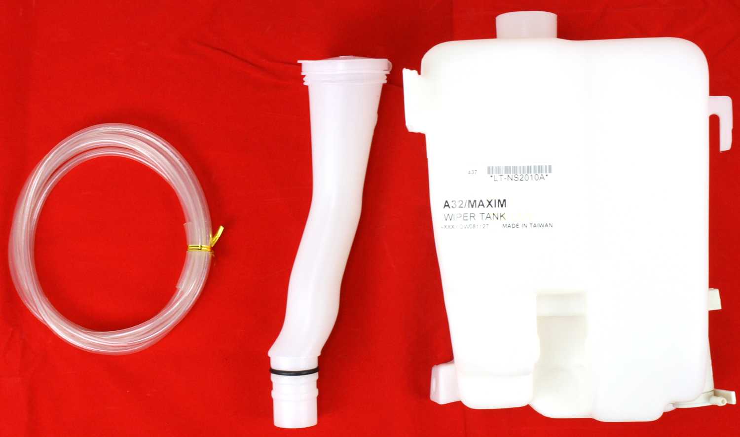 AM MAXIMA 95-01 WASHER RESERVOIR Assy w Pump Inlet Hose and Cap w o Cold Climate Spec SKU I370501 Partslink NI1288118 OEM 2891041U00 PFM