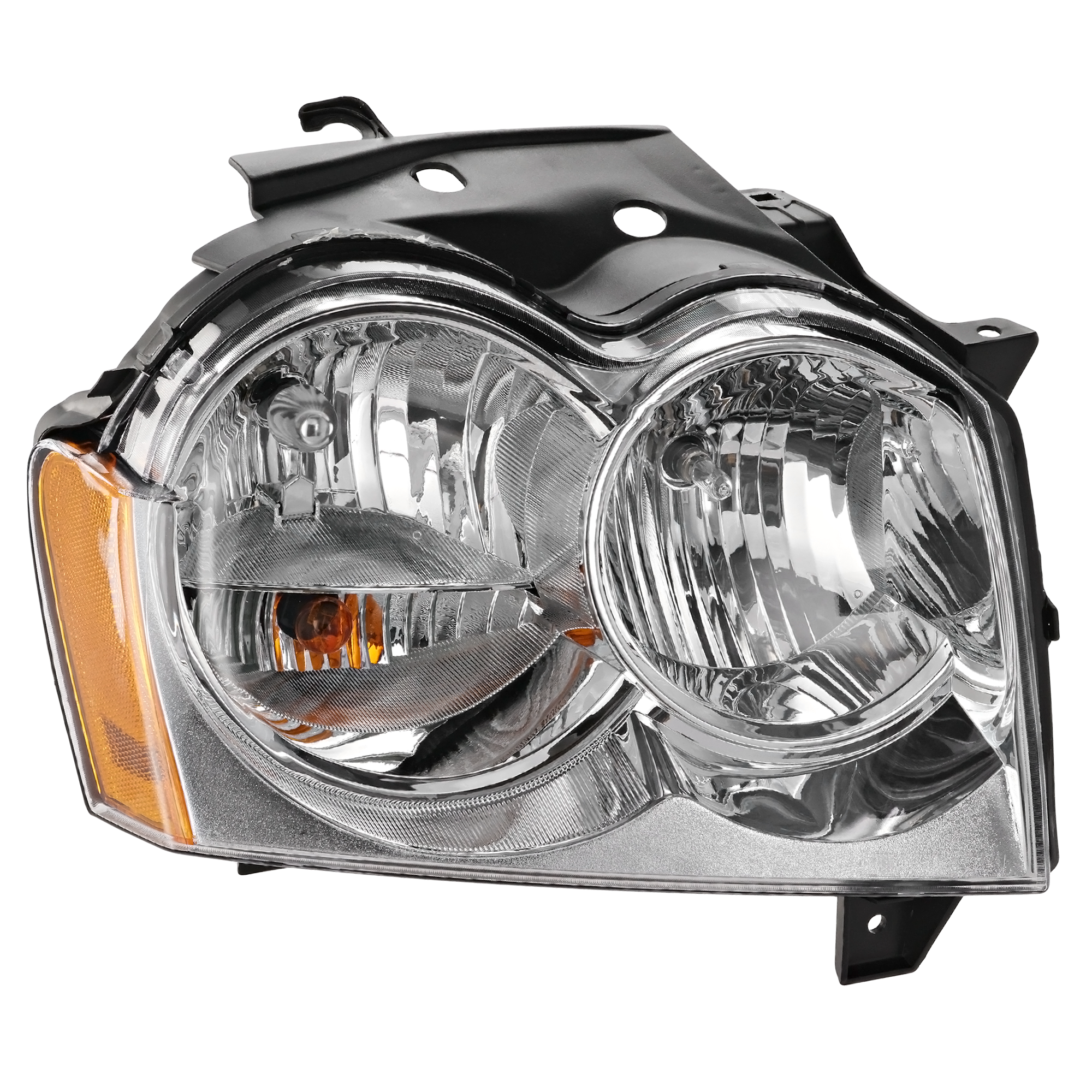 AM GRAND CHEROKEE 05-07 HEAD LAMP RH Assembly Halogen CAPA SKU J100113Q Partslink CH2503160C OEM 55156350AK