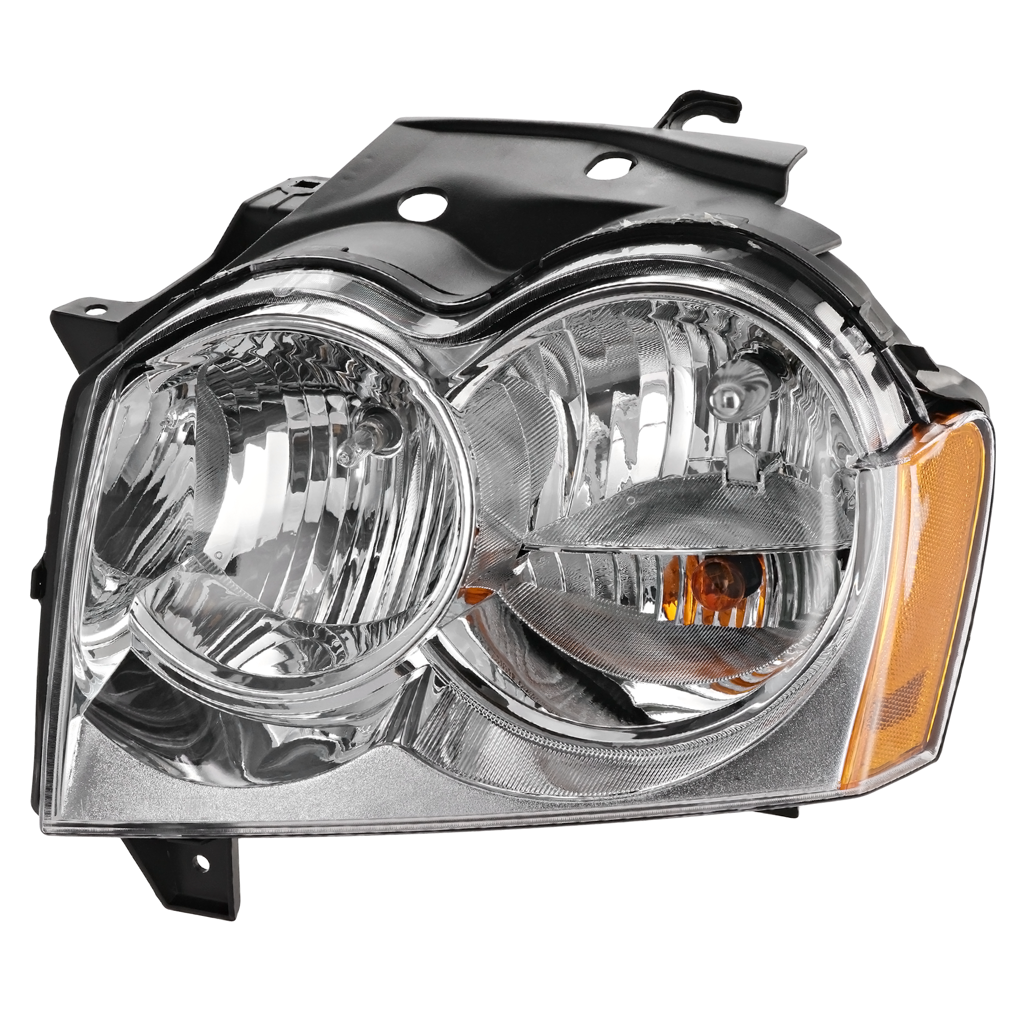 AM GRAND CHEROKEE 05-07 HEAD LAMP LH Assembly Halogen CAPA SKU J100114Q Partslink CH2502160C OEM 55156351AK