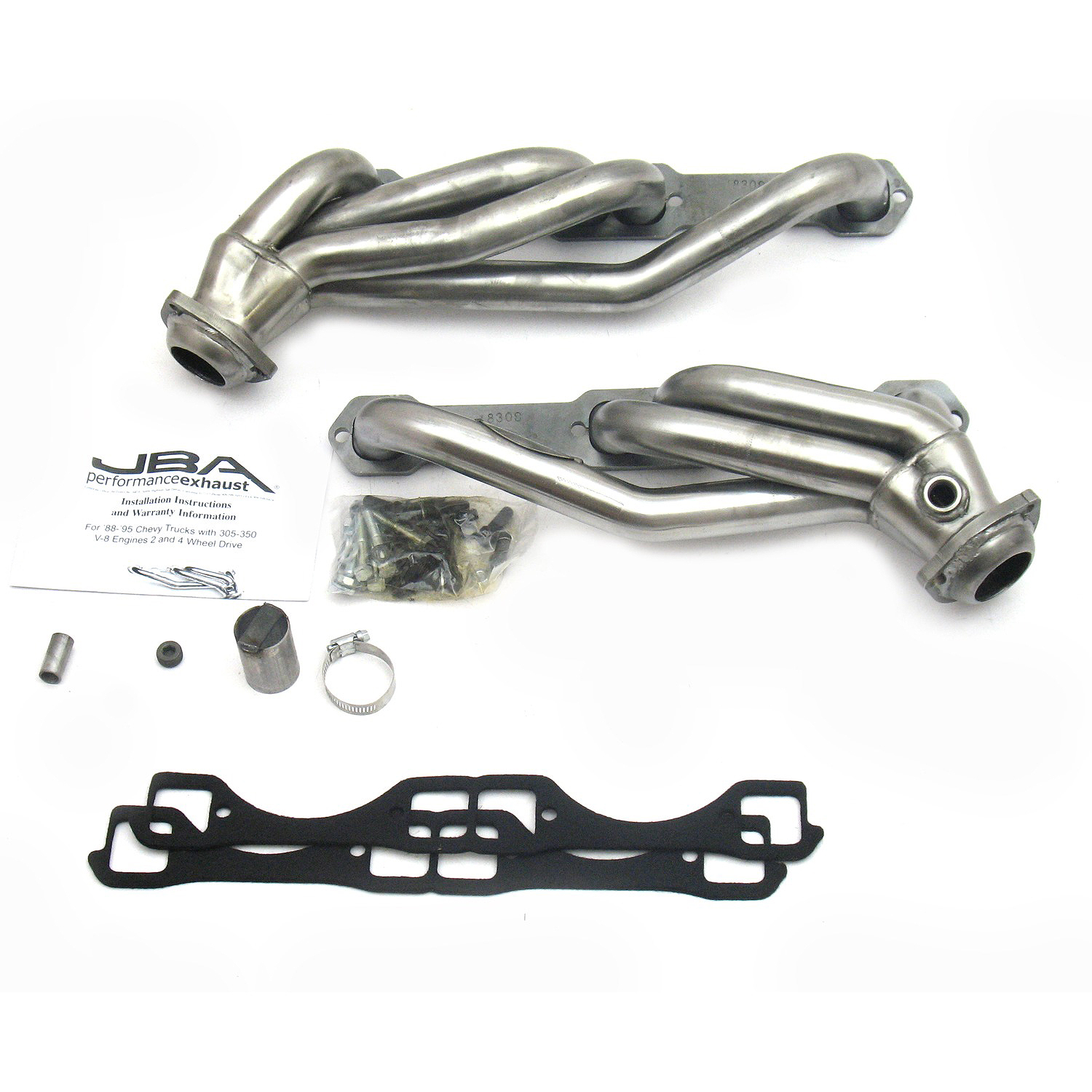 AM JBA Performance Exhaust 1830S 1-1-2 Header Shorty Stainless Steel 88-95 GM Truck 5.0L and 5.7L|CA Legal SKU J211830S